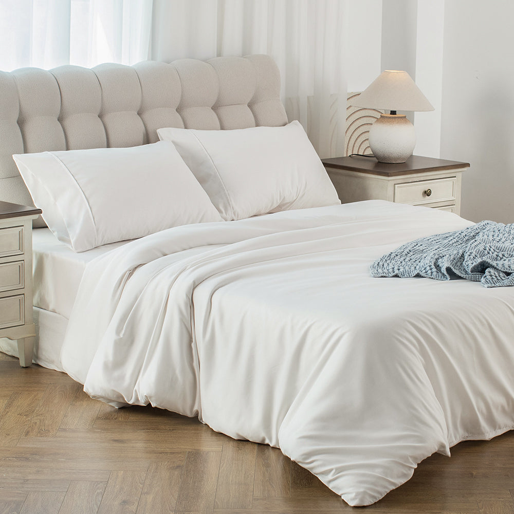 Mintorai Duvet Cover Bedding Set with Duvet Cover, Pillowcase, Fitted Sheet, Hypoallergenic and Breathable, Room Decor, Graduation Gifts