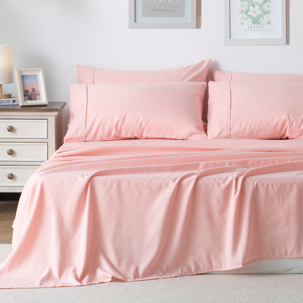 Mintorai Sheet Bedding Set with Pillowcase, Flat Sheet, Fitted Sheet, Hypoallergenic and Breathable, Room Decor, Graduation Gifts