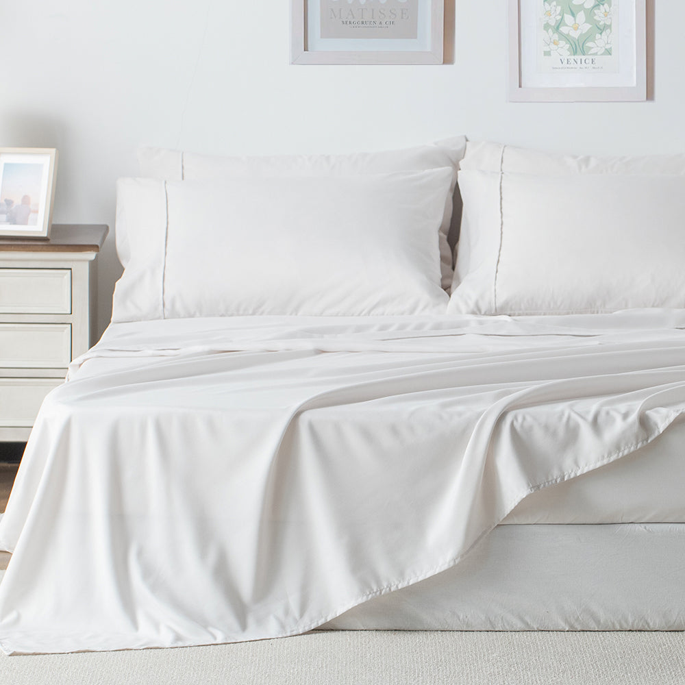 Mintorai Sheet Bedding Set with Pillowcase, Flat Sheet, Fitted Sheet, Hypoallergenic and Breathable, Room Decor, Graduation Gifts