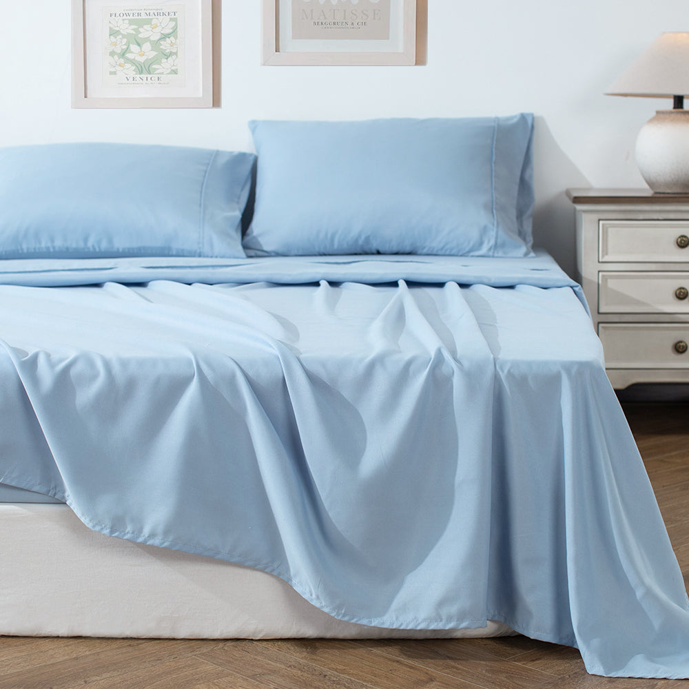 Mintorai Sheet Bedding Set with Pillowcase, Flat Sheet, Fitted Sheet, Hypoallergenic and Breathable, Room Decor, Graduation Gifts