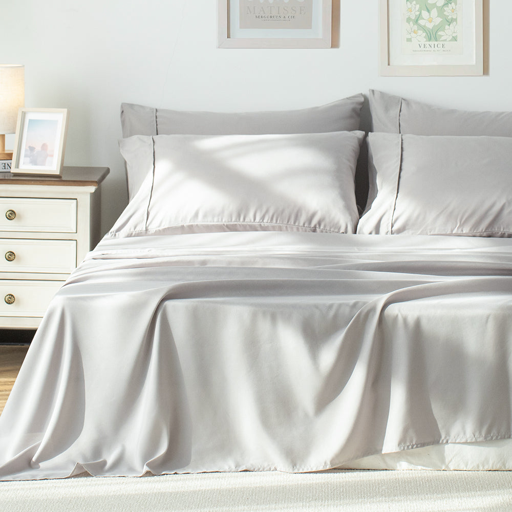 Mintorai Sheet Bedding Set with Pillowcase, Flat Sheet, Fitted Sheet, Hypoallergenic and Breathable, Room Decor, Graduation Gifts