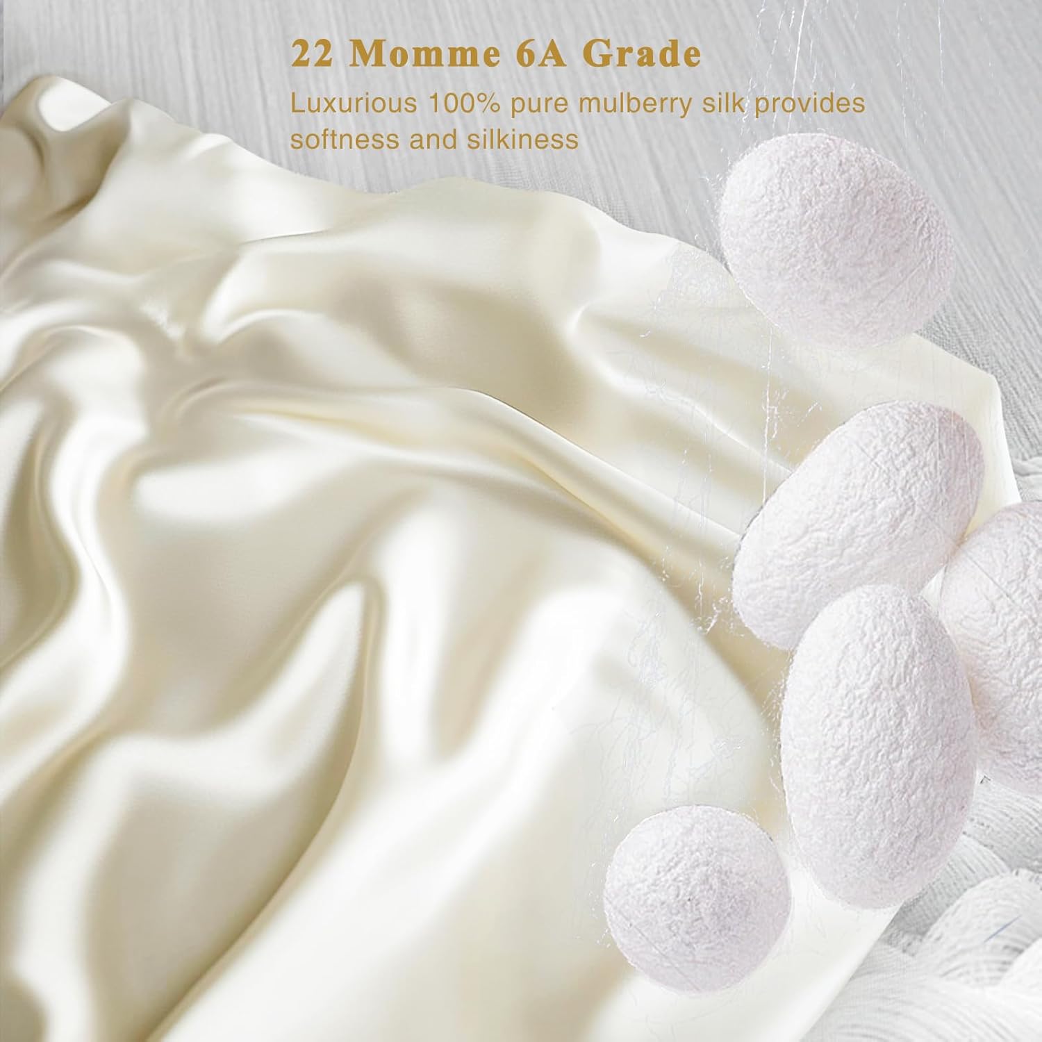 Mintorai Pure Silk Pillowcase Set of 2 - Soft, Smooth & Cooling, Luxury Silk Pillow Cover with Envelope Closure for Hair & Skin Care