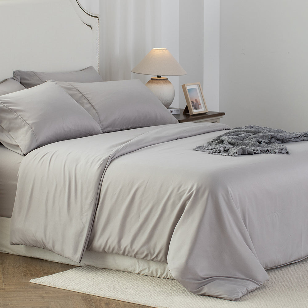 Mintorai Duvet Cover Bedding Set with Duvet Cover, Pillowcase, Fitted Sheet, Hypoallergenic and Breathable, Room Decor, Graduation Gifts