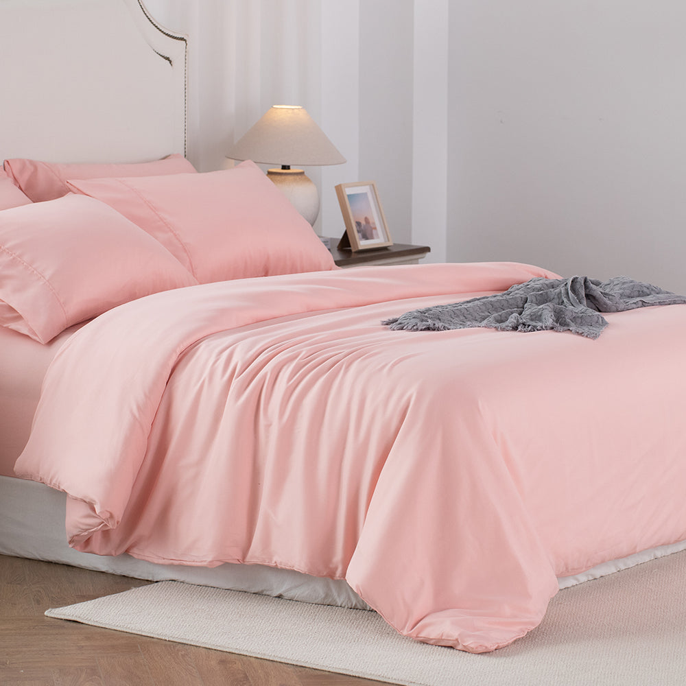 Mintorai Duvet Cover Bedding Set with Duvet Cover, Pillowcase, Fitted Sheet, Hypoallergenic and Breathable, Room Decor, Graduation Gifts