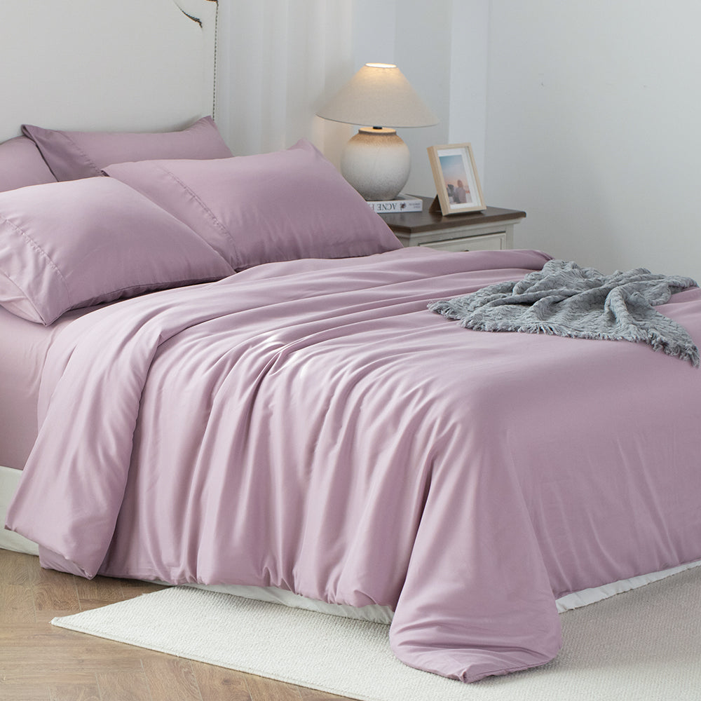 Mintorai Duvet Cover Bedding Set with Duvet Cover, Pillowcase, Fitted Sheet, Hypoallergenic and Breathable, Room Decor, Graduation Gifts