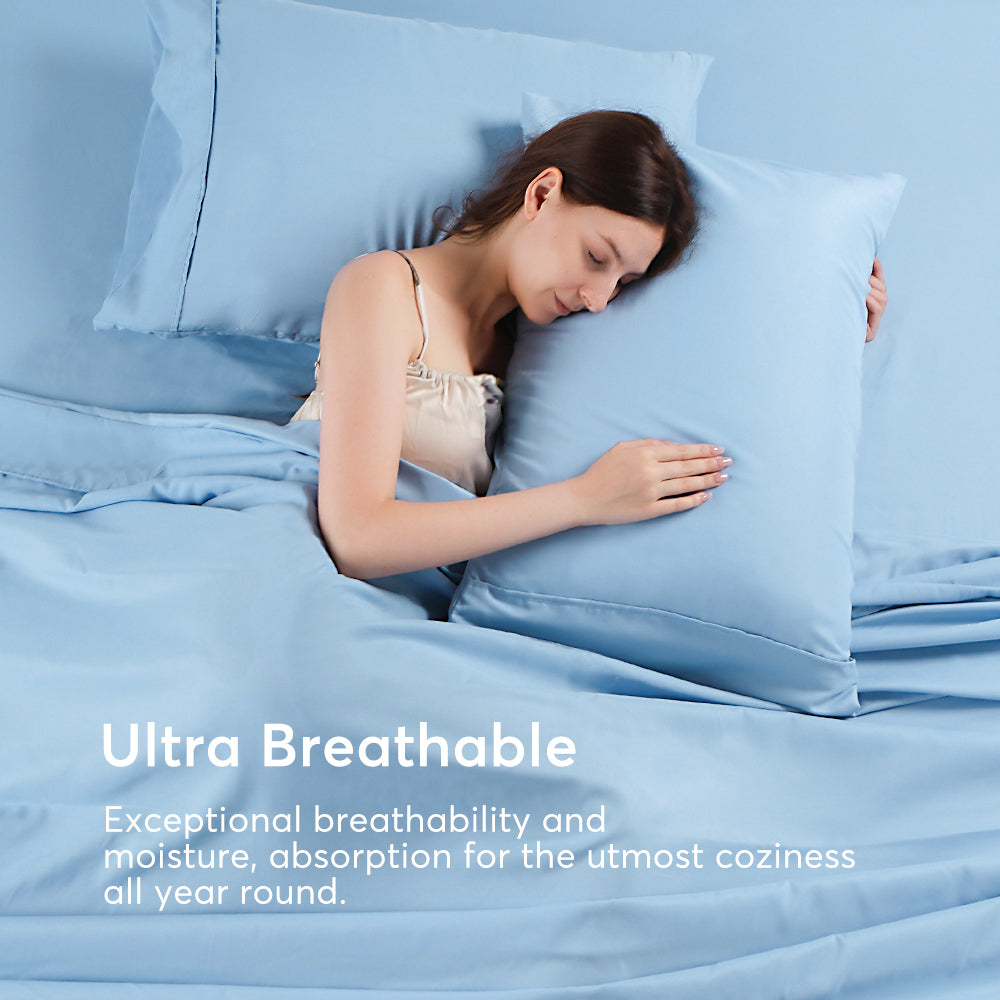 Mintorai Sheet Bedding Set with Pillowcase, Flat Sheet, Fitted Sheet, Hypoallergenic and Breathable, Room Decor, Graduation Gifts