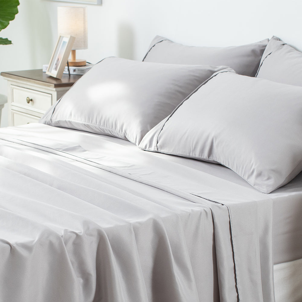 Mintorai Sheet Bedding Set with Pillowcase, Flat Sheet, Fitted Sheet, Hypoallergenic and Breathable, Room Decor, Graduation Gifts