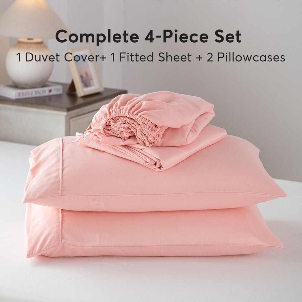 Mintorai Duvet Cover Bedding Set with Duvet Cover, Pillowcase, Fitted Sheet, Hypoallergenic and Breathable, Room Decor, Graduation Gifts