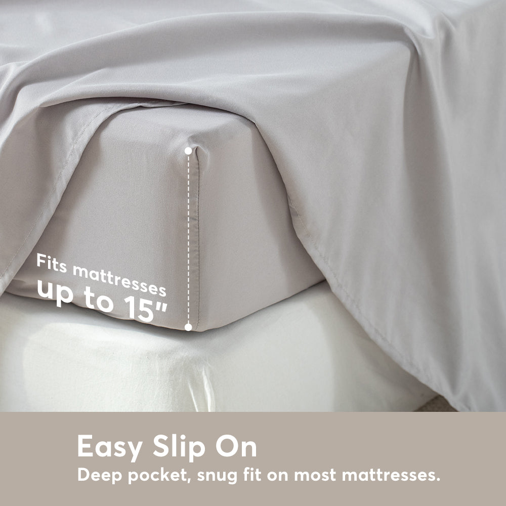 Mintorai Sheet Bedding Set with Pillowcase, Flat Sheet, Fitted Sheet, Hypoallergenic and Breathable, Room Decor, Graduation Gifts