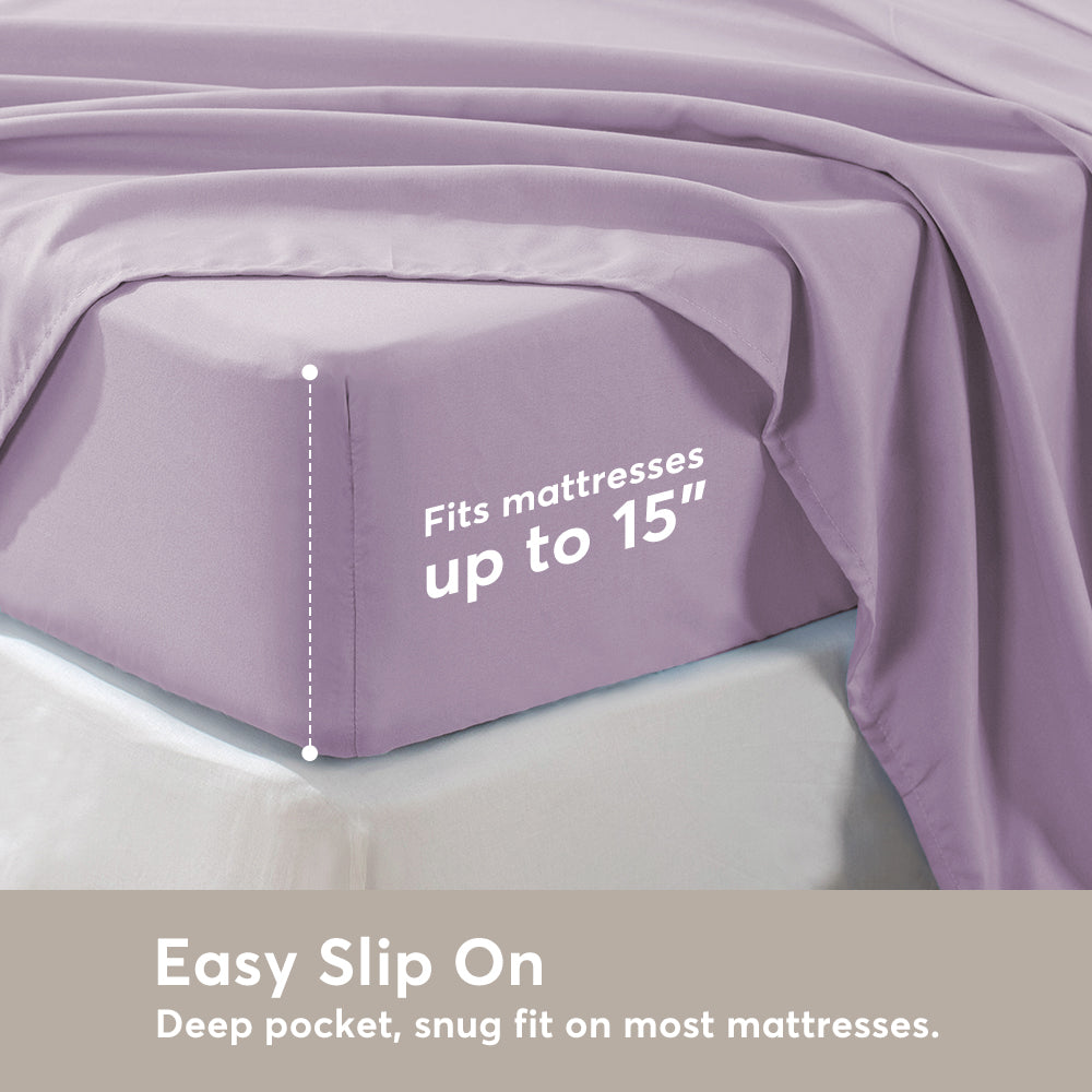 Mintorai Sheet Bedding Set with Pillowcase, Flat Sheet, Fitted Sheet, Hypoallergenic and Breathable, Room Decor, Graduation Gifts