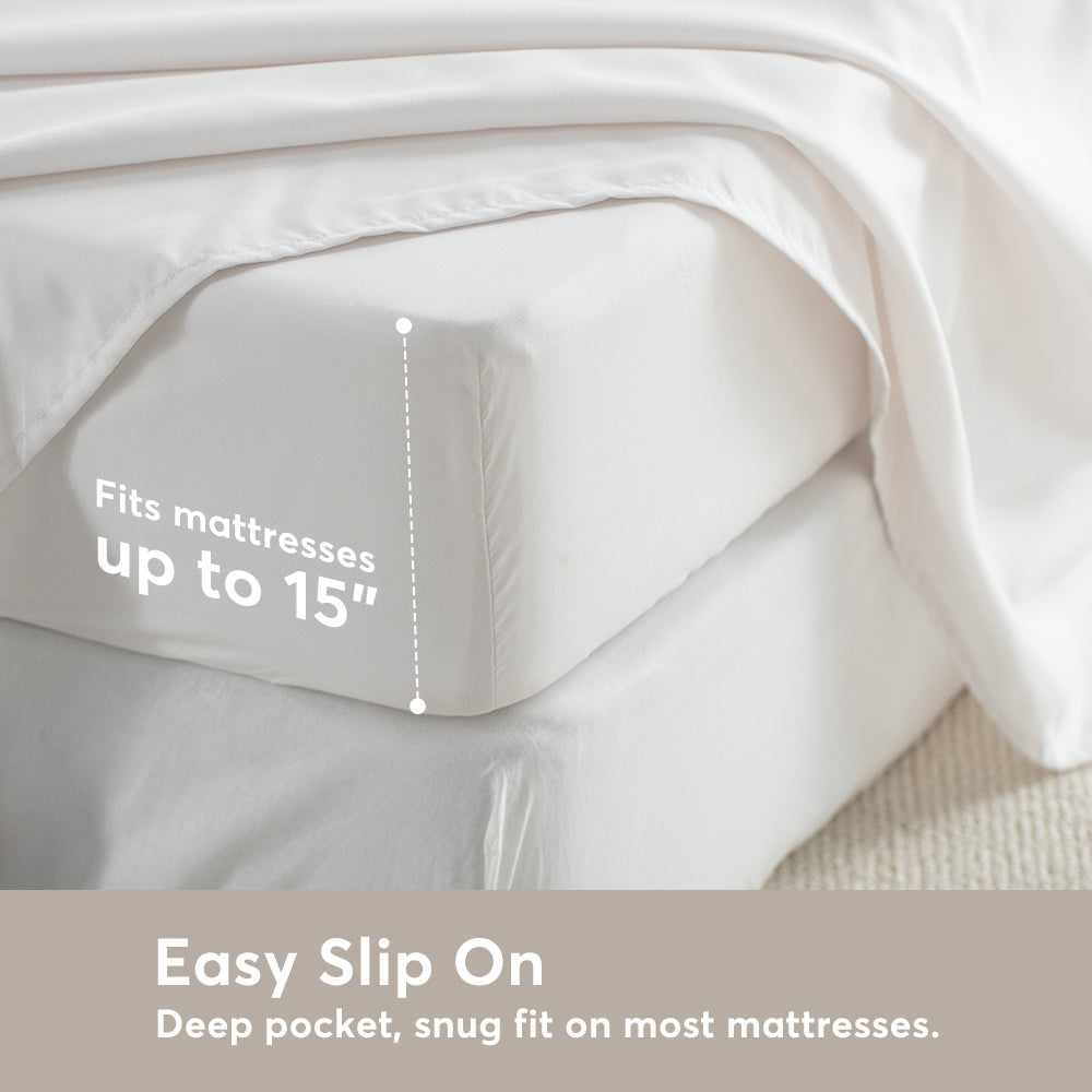 Mintorai Sheet Bedding Set with Pillowcase, Flat Sheet, Fitted Sheet, Hypoallergenic and Breathable, Room Decor, Graduation Gifts