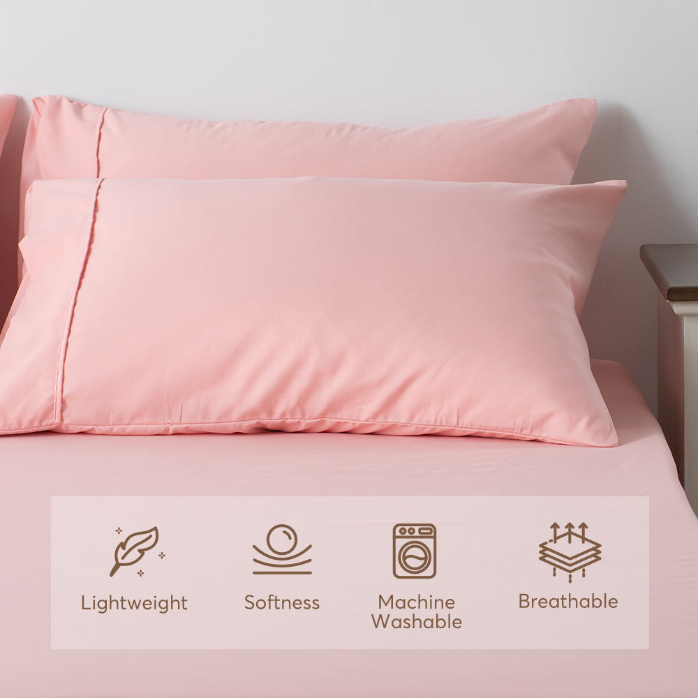 Mintorai All Season Deep Pocket Fitted Sheet Set with Pillowcases, Room Decor, Graduation Gifts