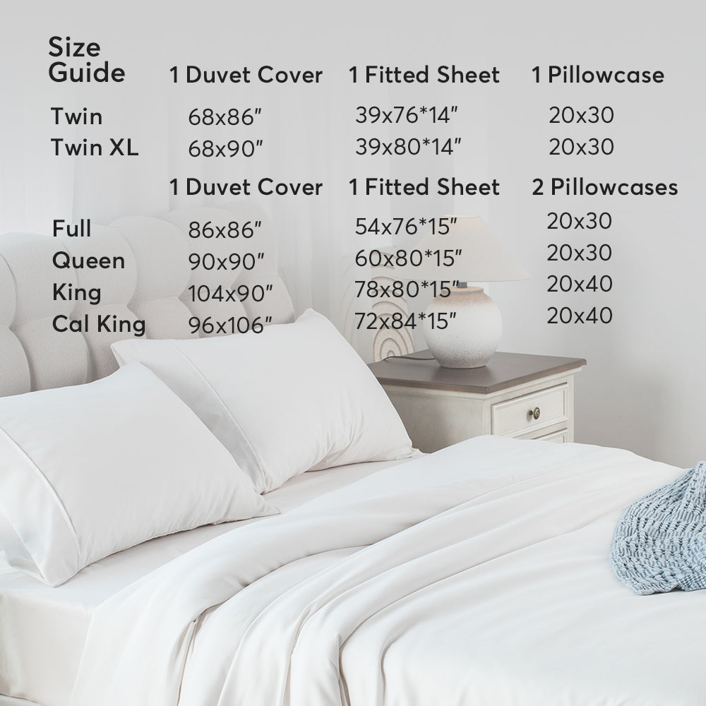 Mintorai Duvet Cover Bedding Set with Duvet Cover, Pillowcase, Fitted Sheet, Hypoallergenic and Breathable, Room Decor, Graduation Gifts