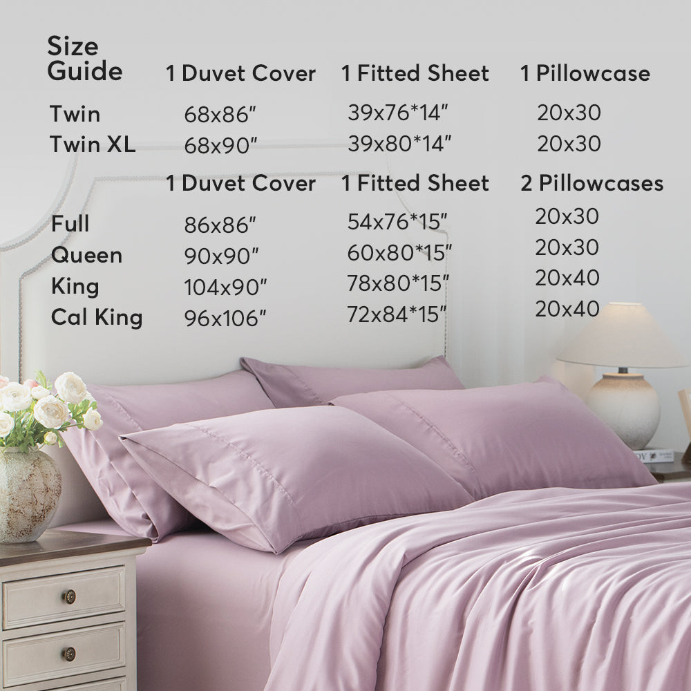 Mintorai Duvet Cover Bedding Set with Duvet Cover, Pillowcase, Fitted Sheet, Hypoallergenic and Breathable, Room Decor, Graduation Gifts