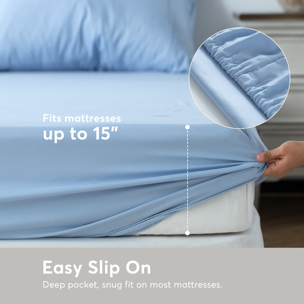 Mintorai Duvet Cover Bedding Set with Duvet Cover, Pillowcase, Fitted Sheet, Hypoallergenic and Breathable, Room Decor, Graduation Gifts