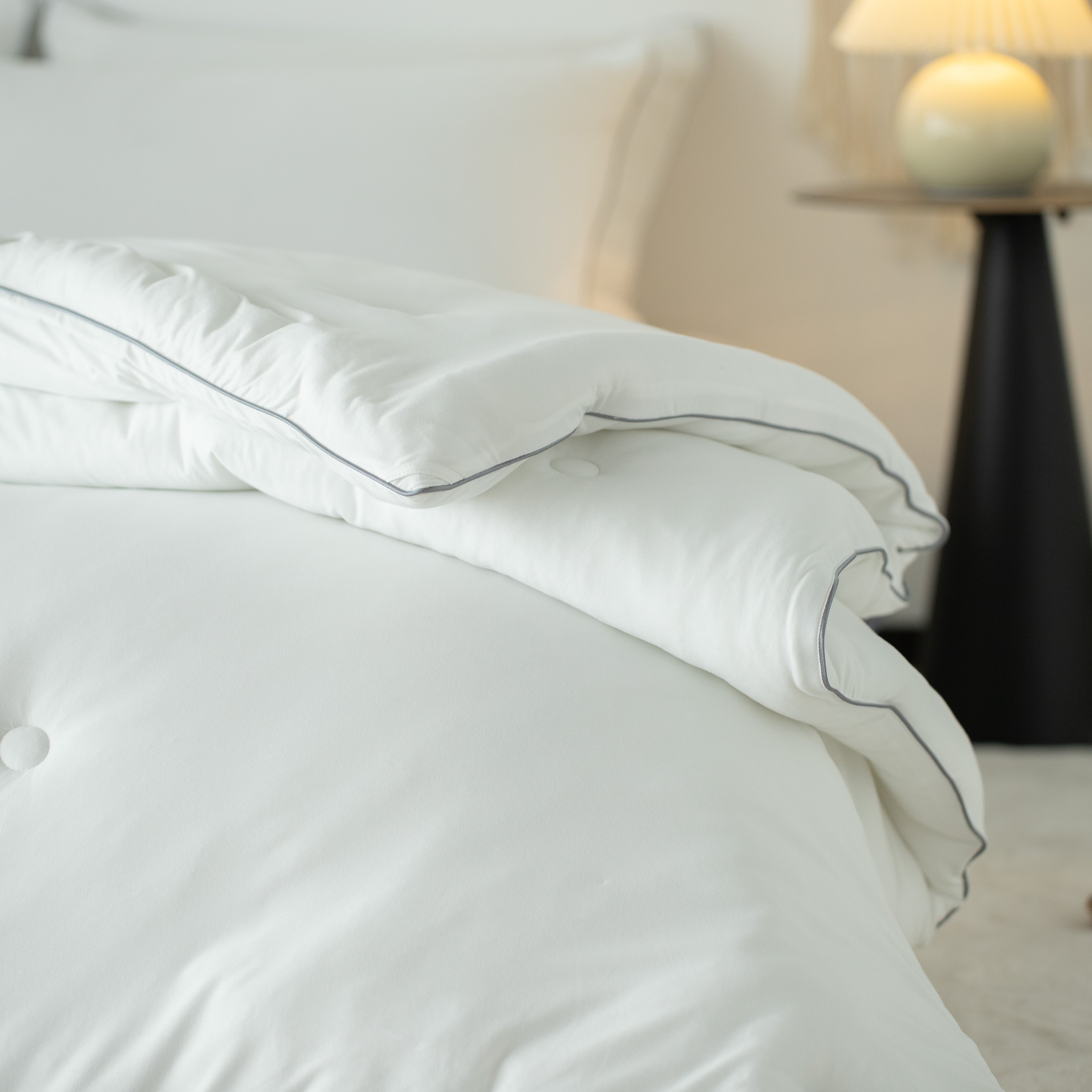 Mintorai Jersey Knit Ultra Soft Comforter Set, White