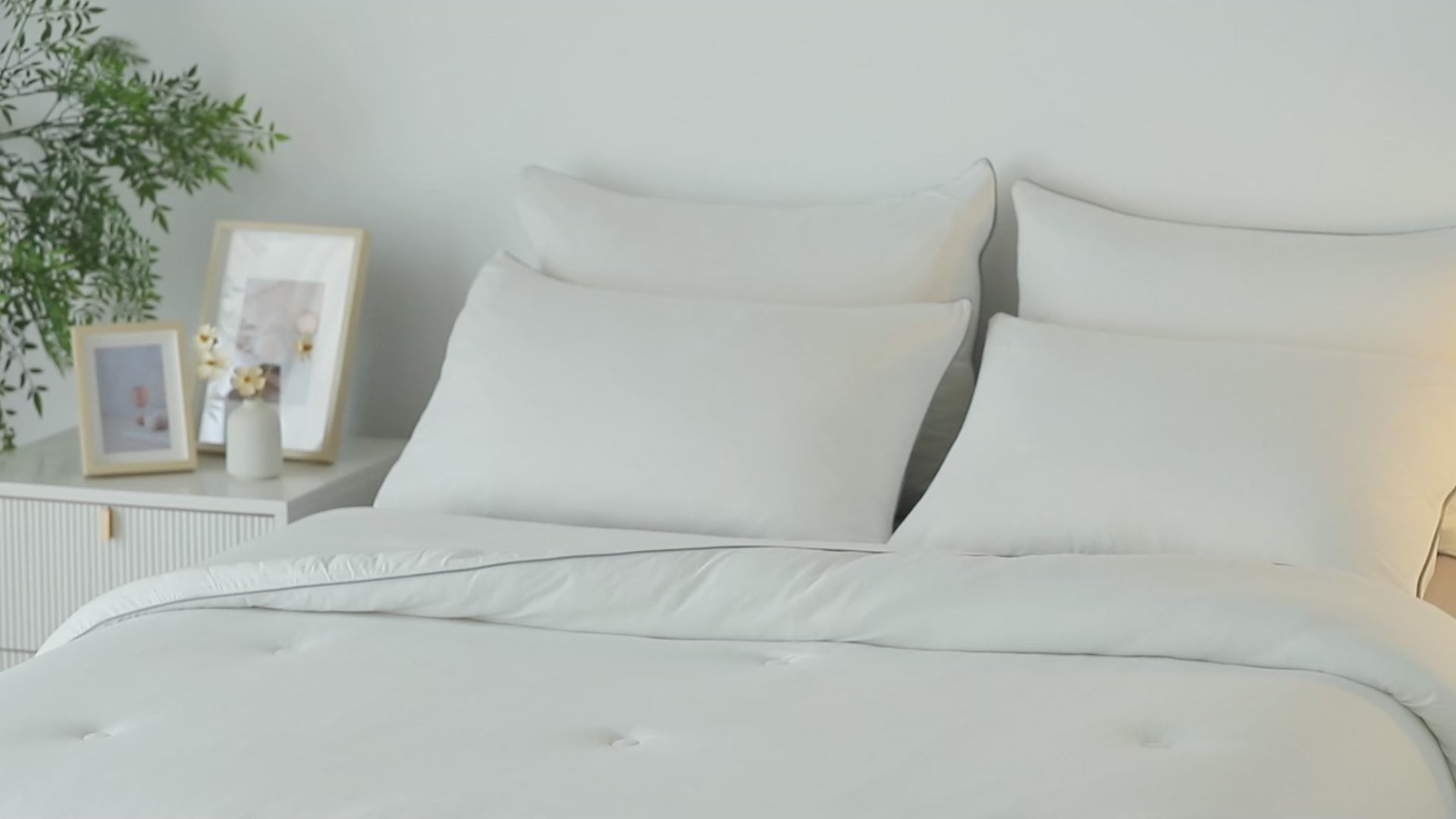 Mintorai Jersey Knit Ultra Soft Comforter Set, White