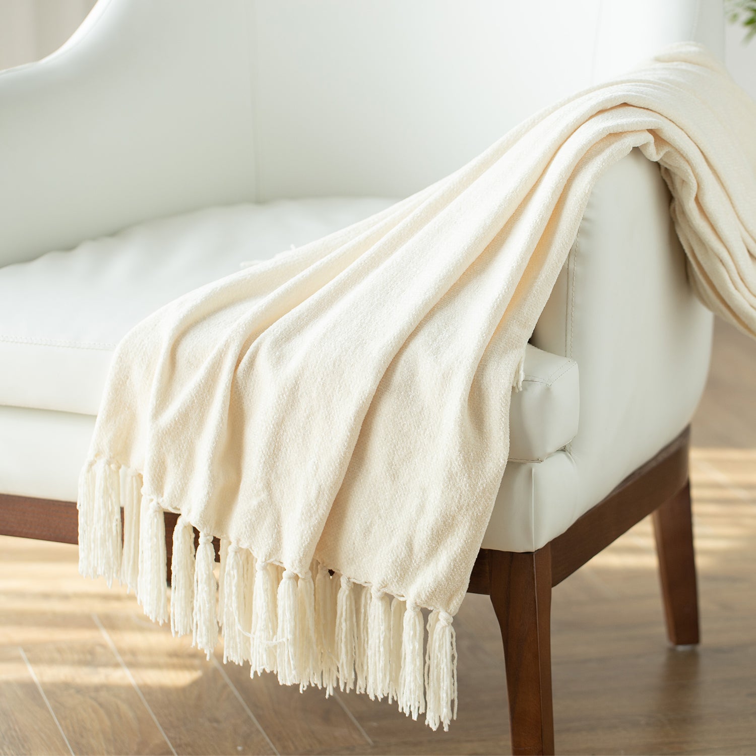 Mintorai Ultra Soft Lightweight Decorative Throw Blanket with Tassel, Room Decor, Graduation Gifts