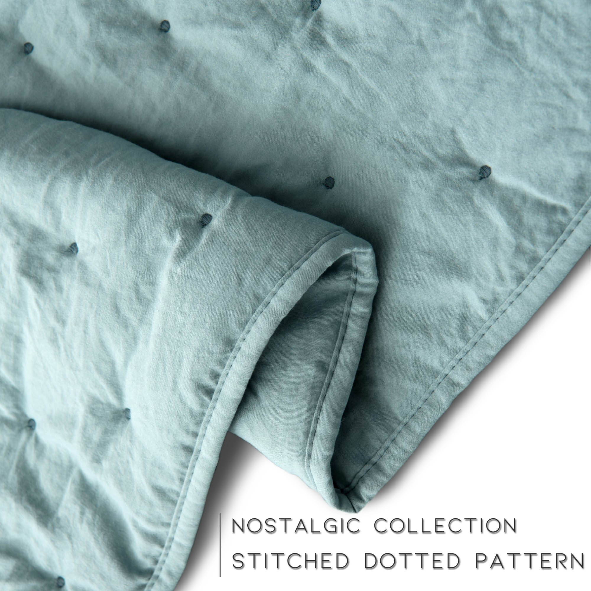 Mintorai Ultra Soft Nostalgic Dot Stitch Stone Washed Lightweight Quilt Set, Room Decor, Graduation Gifts, Fathers Day Gift, Mom Gift