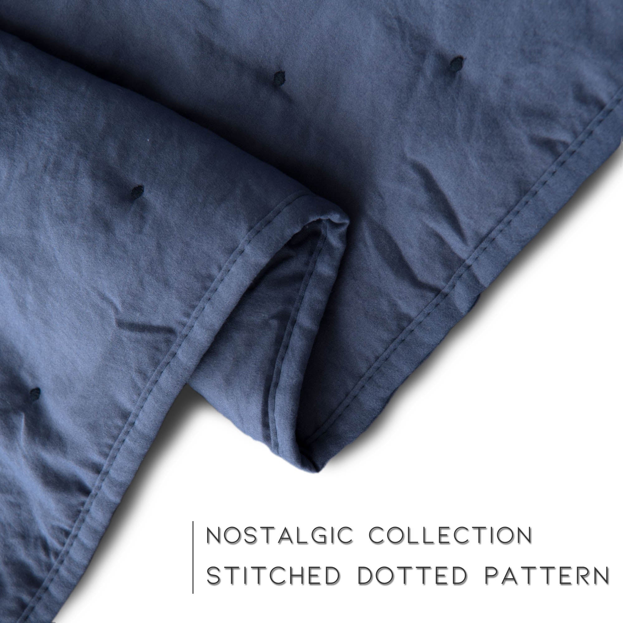 Mintorai Ultra Soft Nostalgic Dot Stitch Stone Washed Quilt Set, Red, Room Decor, Graduation Gifts