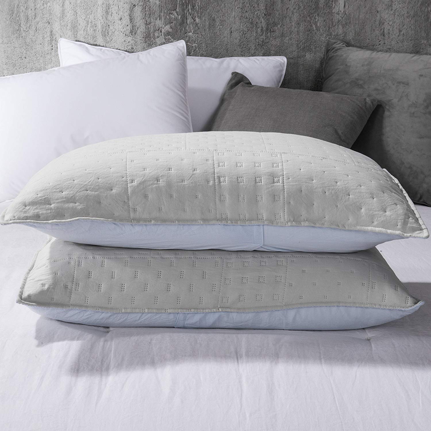 Mintorai All Season Contemporary Coverlet Quilt Set, Detailed Stitching, Green or Grey or Blue, Room Decor, Graduation Gifts