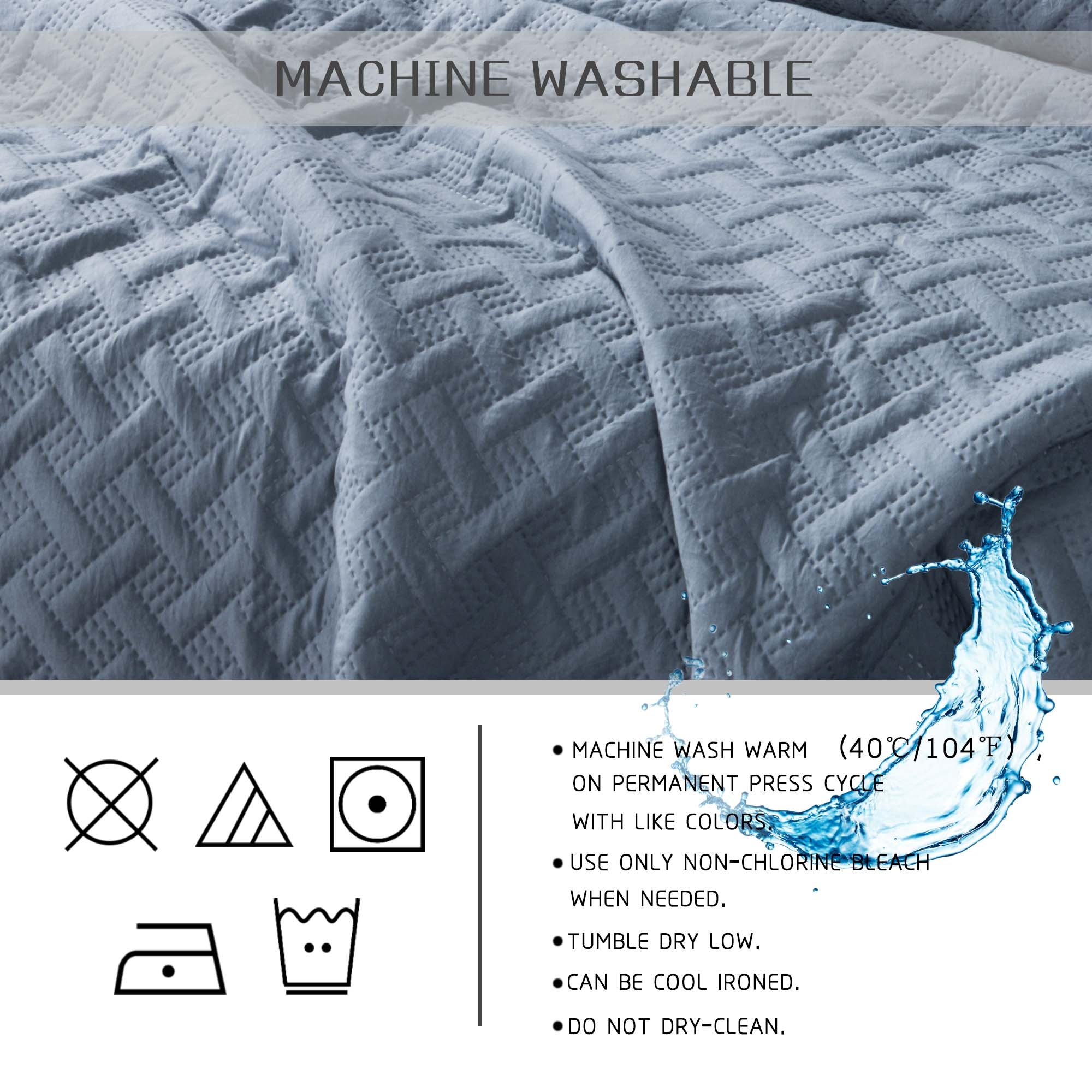 Mintorai Ultra Soft 2-Tone Reversible Quilt Bedding Set, Green or Pink or Blue, Room Decor, Graduation Gifts