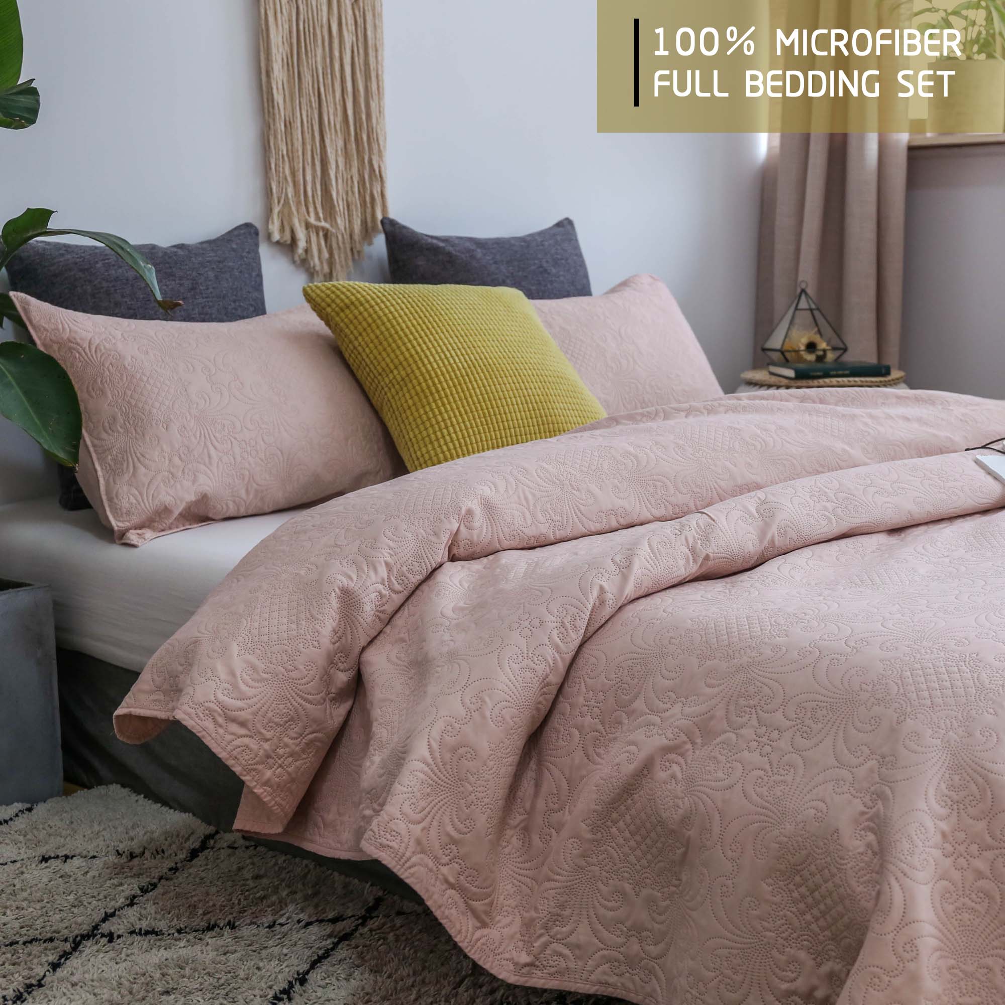 Mintorai Ultra Soft Floral Coverlet Quilt Bedding Set