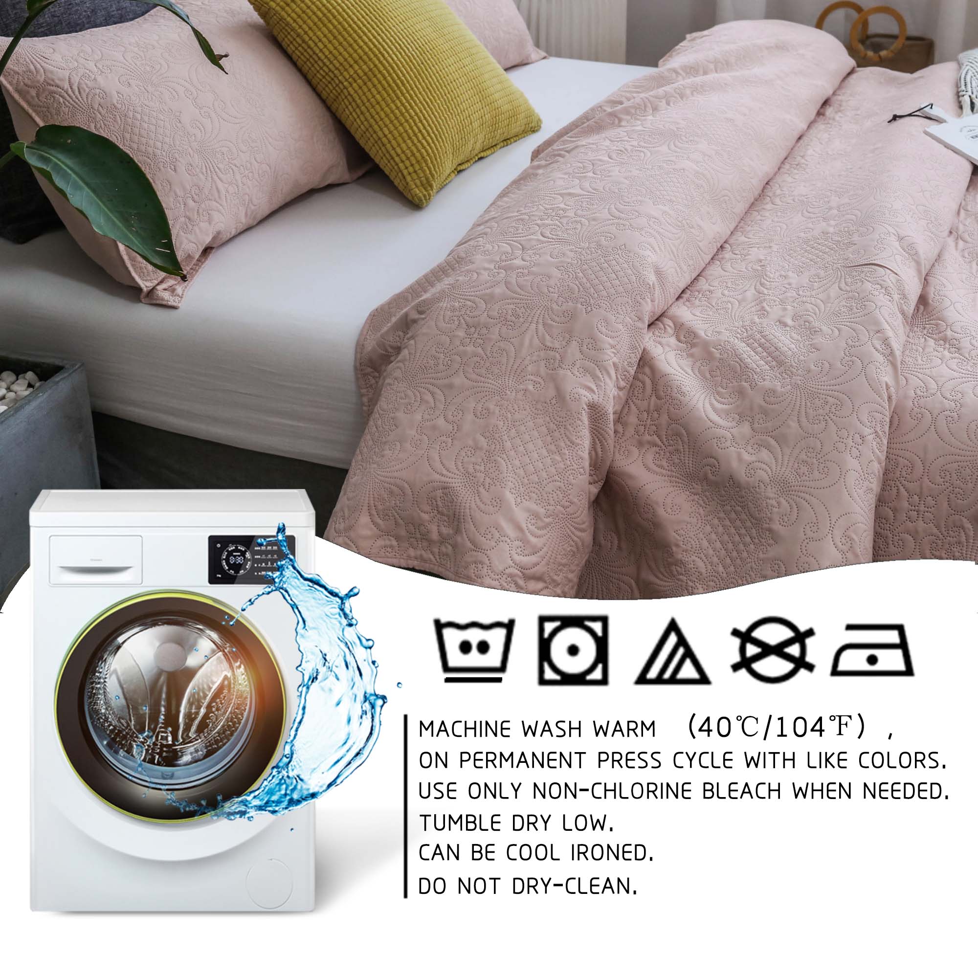 Mintorai Ultra Soft Floral Coverlet Quilt Bedding Set