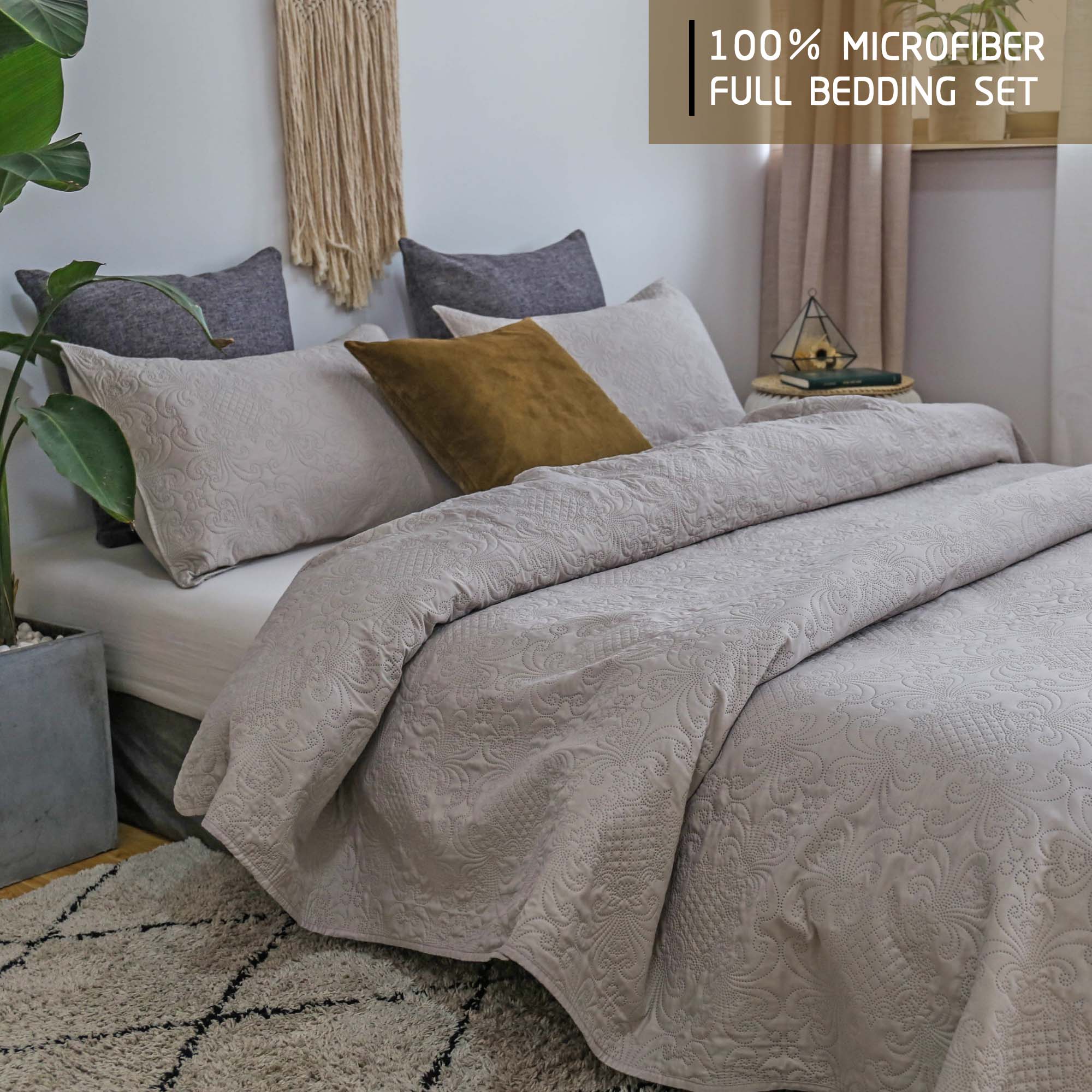 Mintorai Ultra Soft Floral Coverlet Quilt Bedding Set