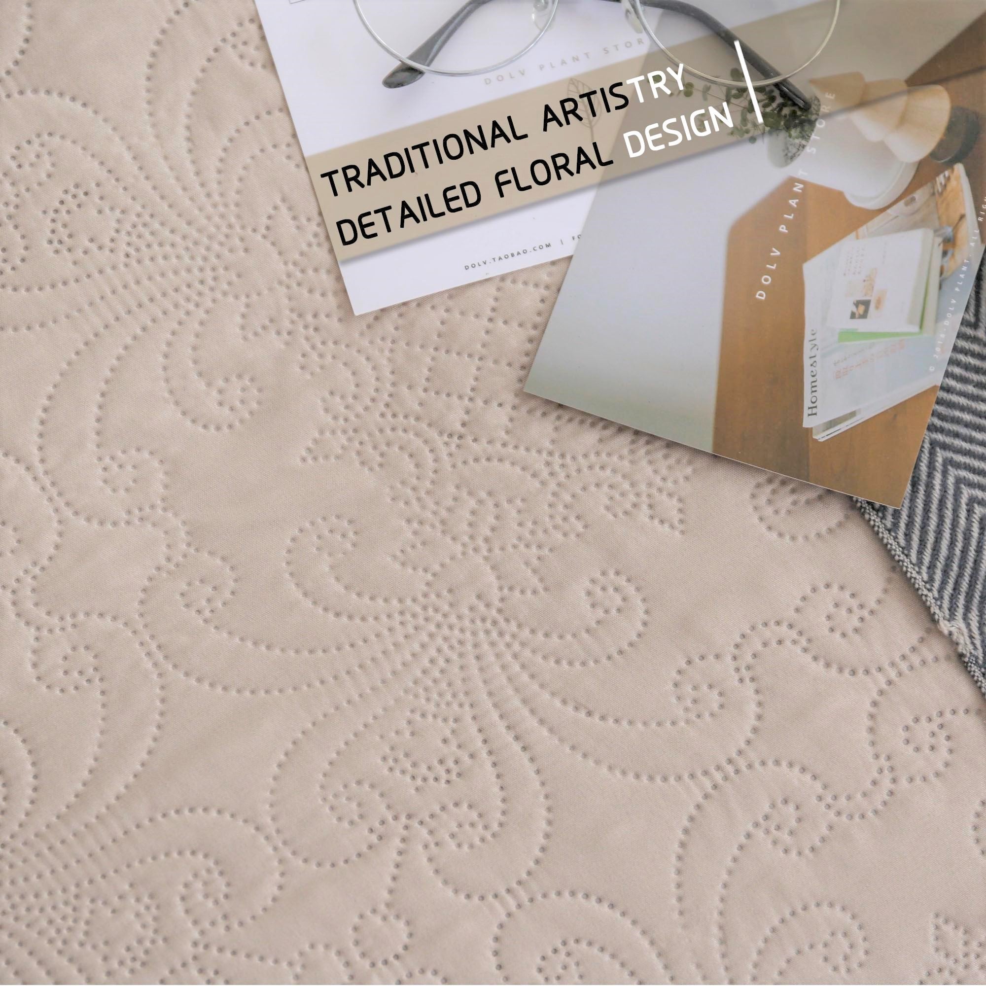 Mintorai Ultra Soft Floral Coverlet Quilt Bedding Set