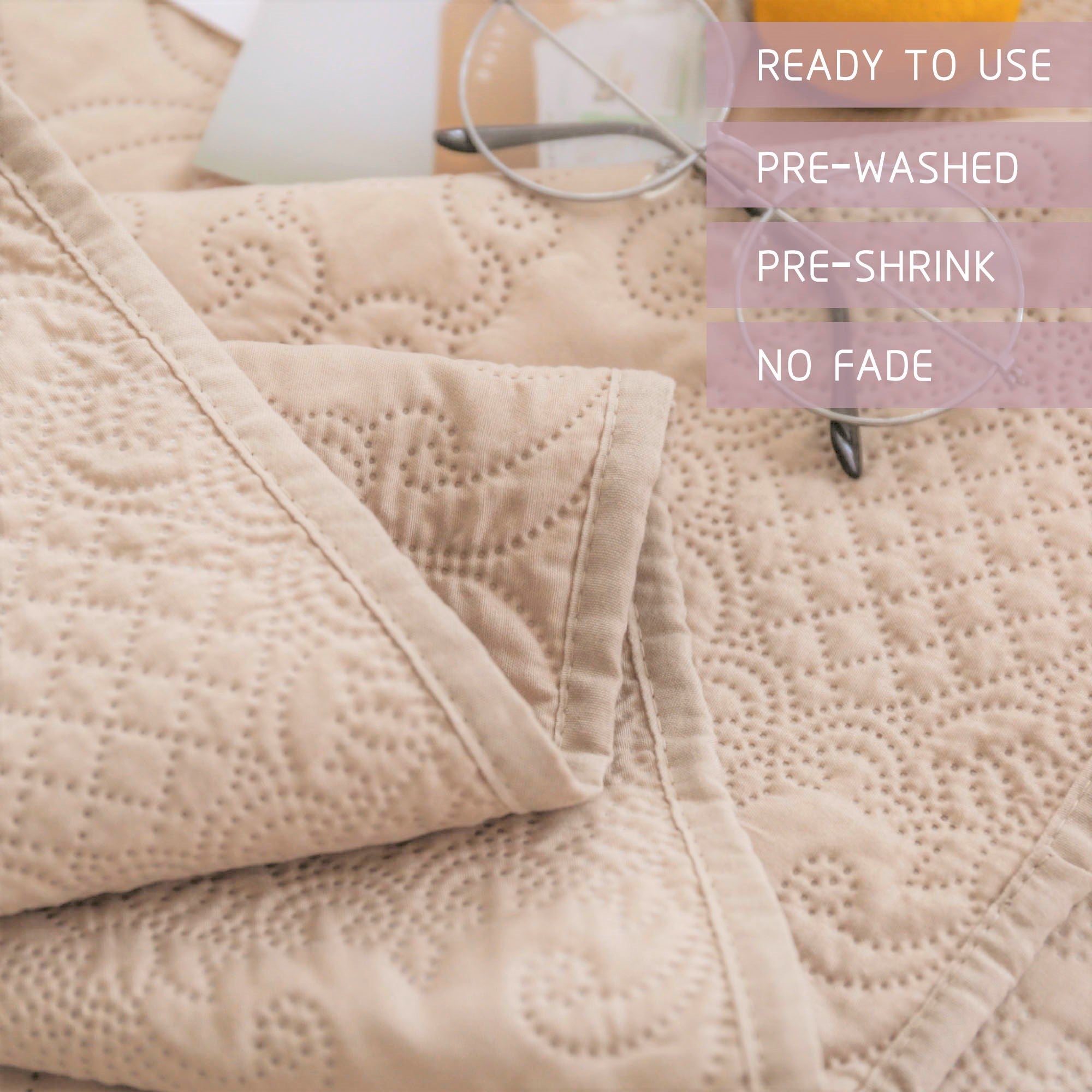 Mintorai Ultra Soft Floral Coverlet Quilt Bedding Set