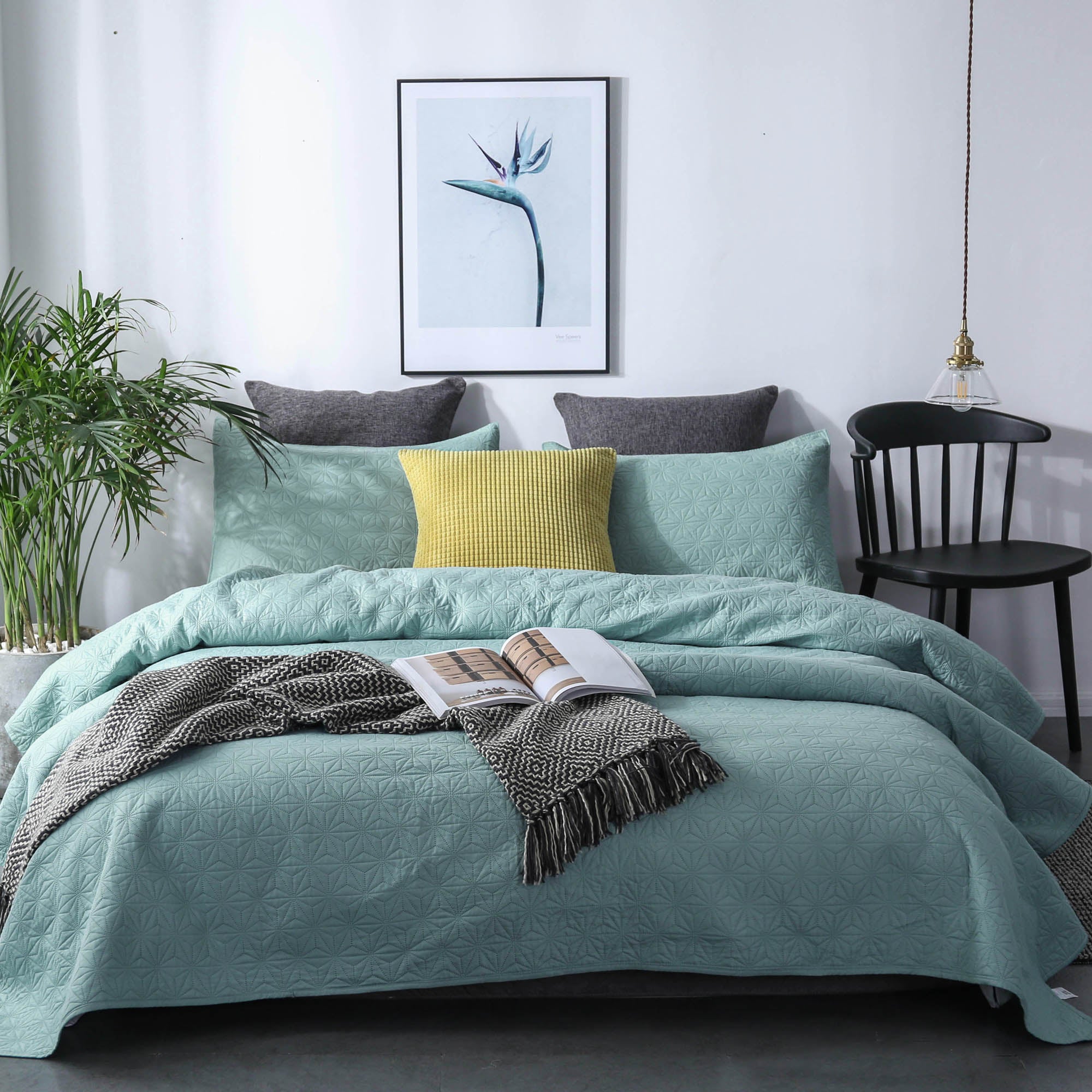 Mintorai Ultra Soft Star Contemporary Design Bedding Coverlet Set, Room Decor, Graduation Gifts