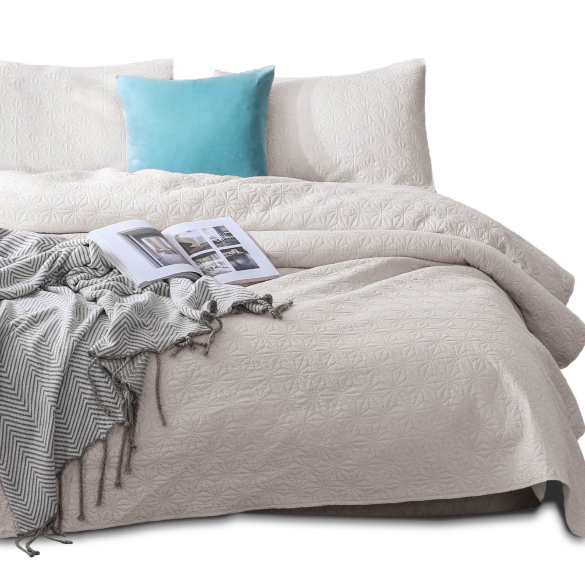 Mintorai Ultra Soft Star Contemporary Design Bedding Coverlet Set, Room Decor, Graduation Gifts