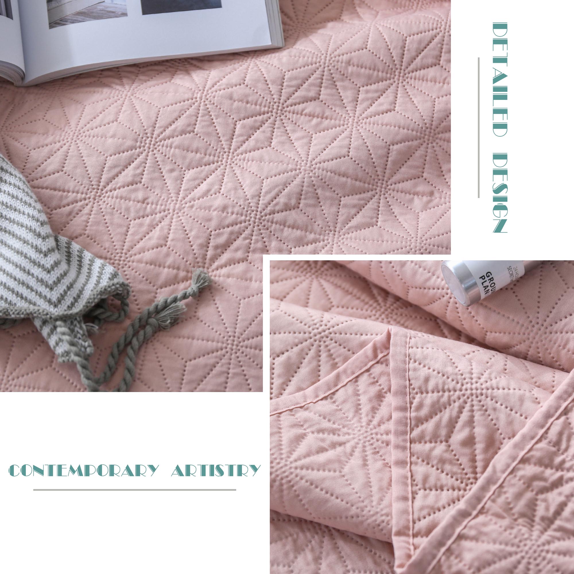 Mintorai Ultra Soft Star Contemporary Design Bedding Coverlet Set, Room Decor, Graduation Gifts