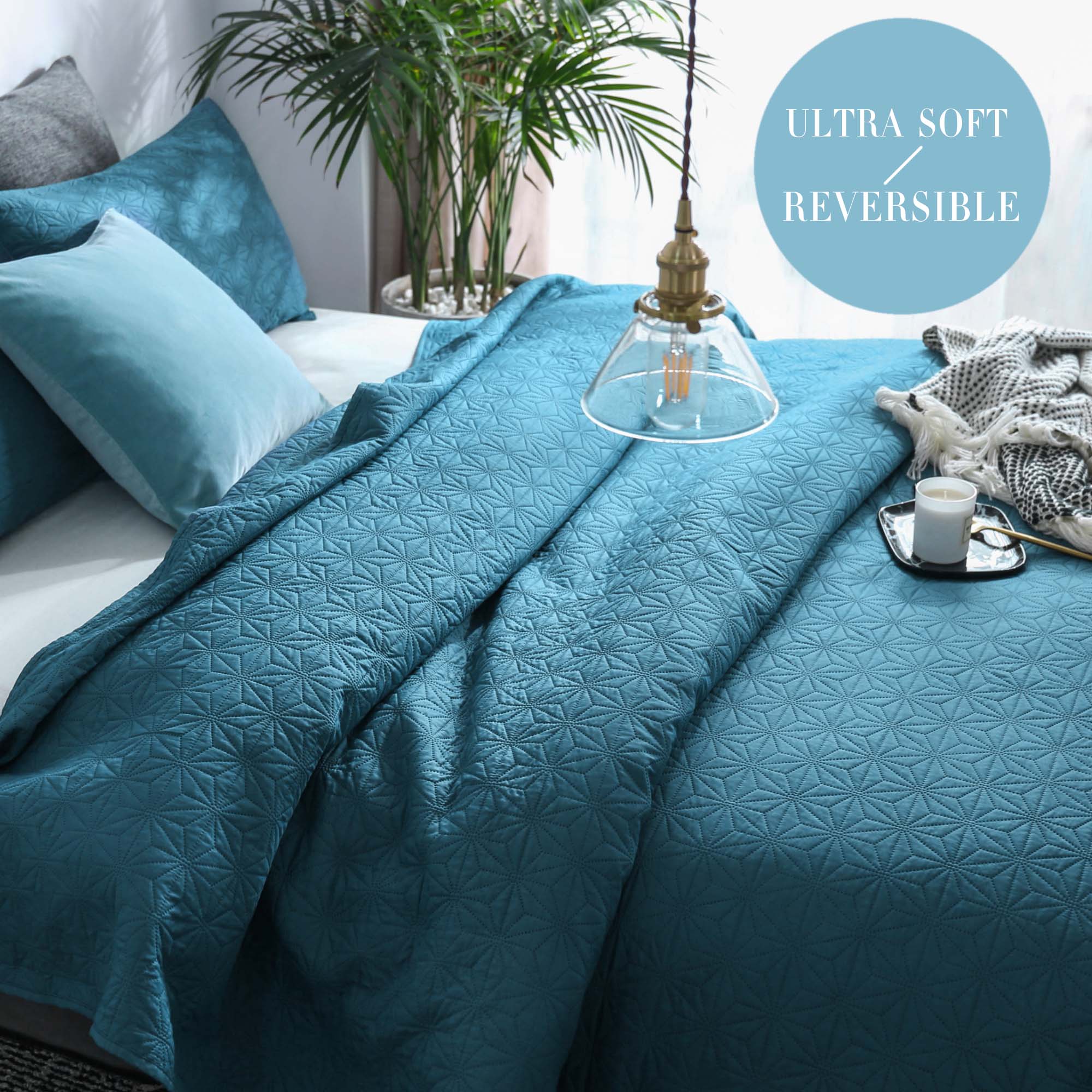 Mintorai Ultra Soft Star Contemporary Design Bedding Coverlet Set, Room Decor, Graduation Gifts