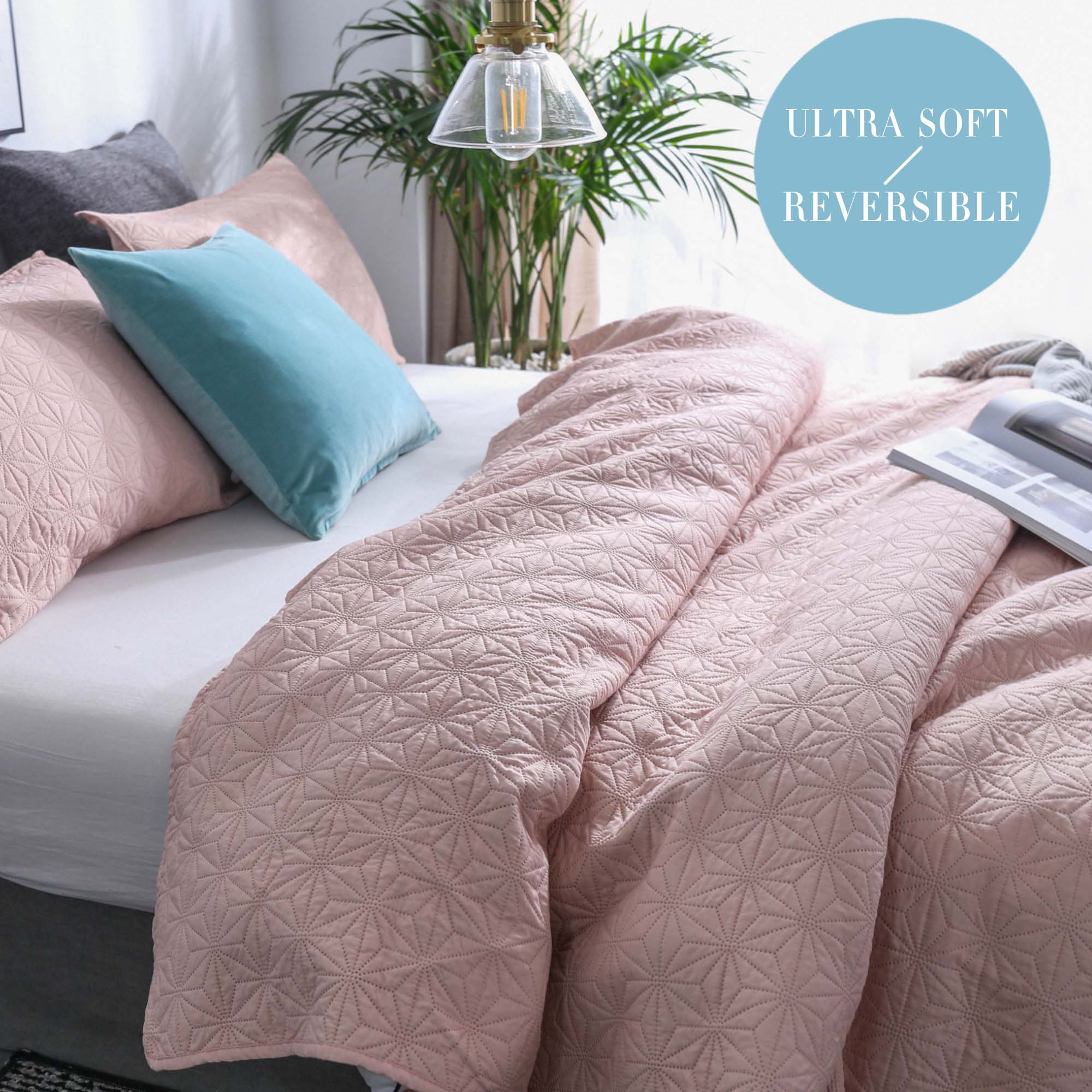 Mintorai Ultra Soft Star Contemporary Design Bedding Coverlet Set, Room Decor, Graduation Gifts