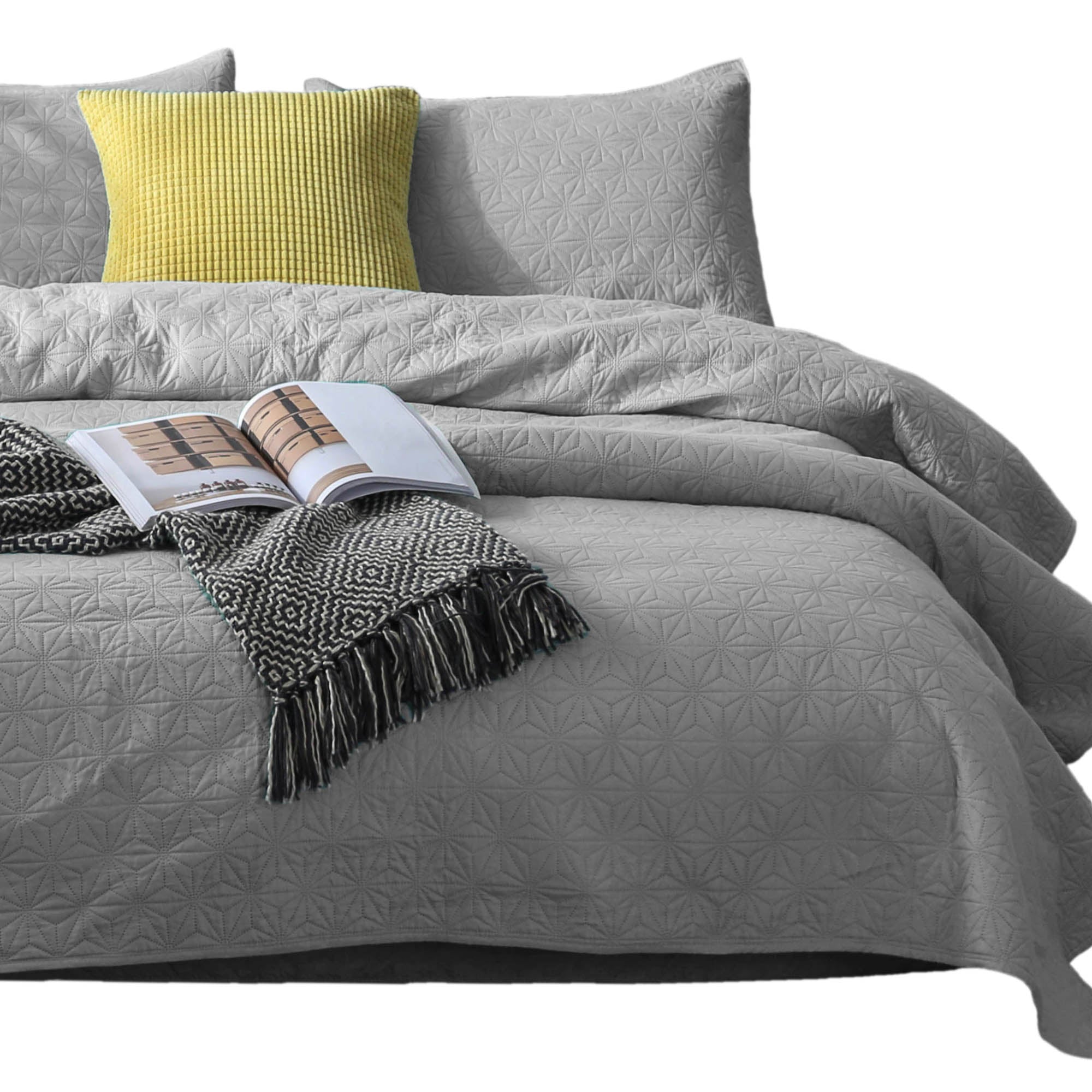 Mintorai Ultra Soft Star Contemporary Design Bedding Coverlet Set, Room Decor, Graduation Gifts