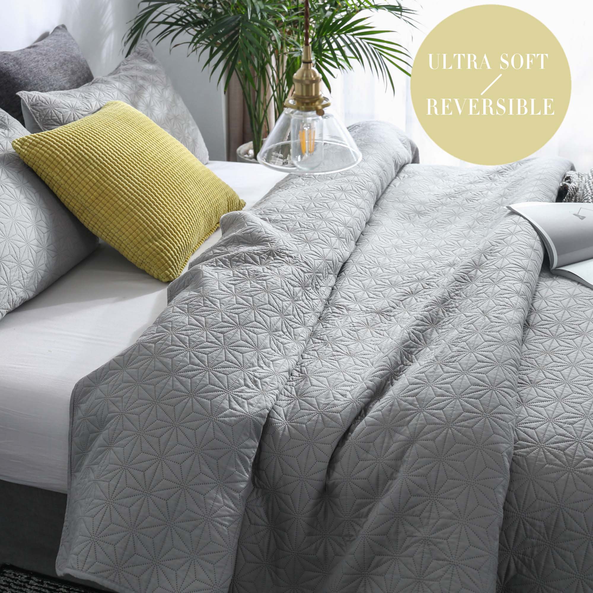 Mintorai Ultra Soft Star Contemporary Design Bedding Coverlet Set, Room Decor, Graduation Gifts