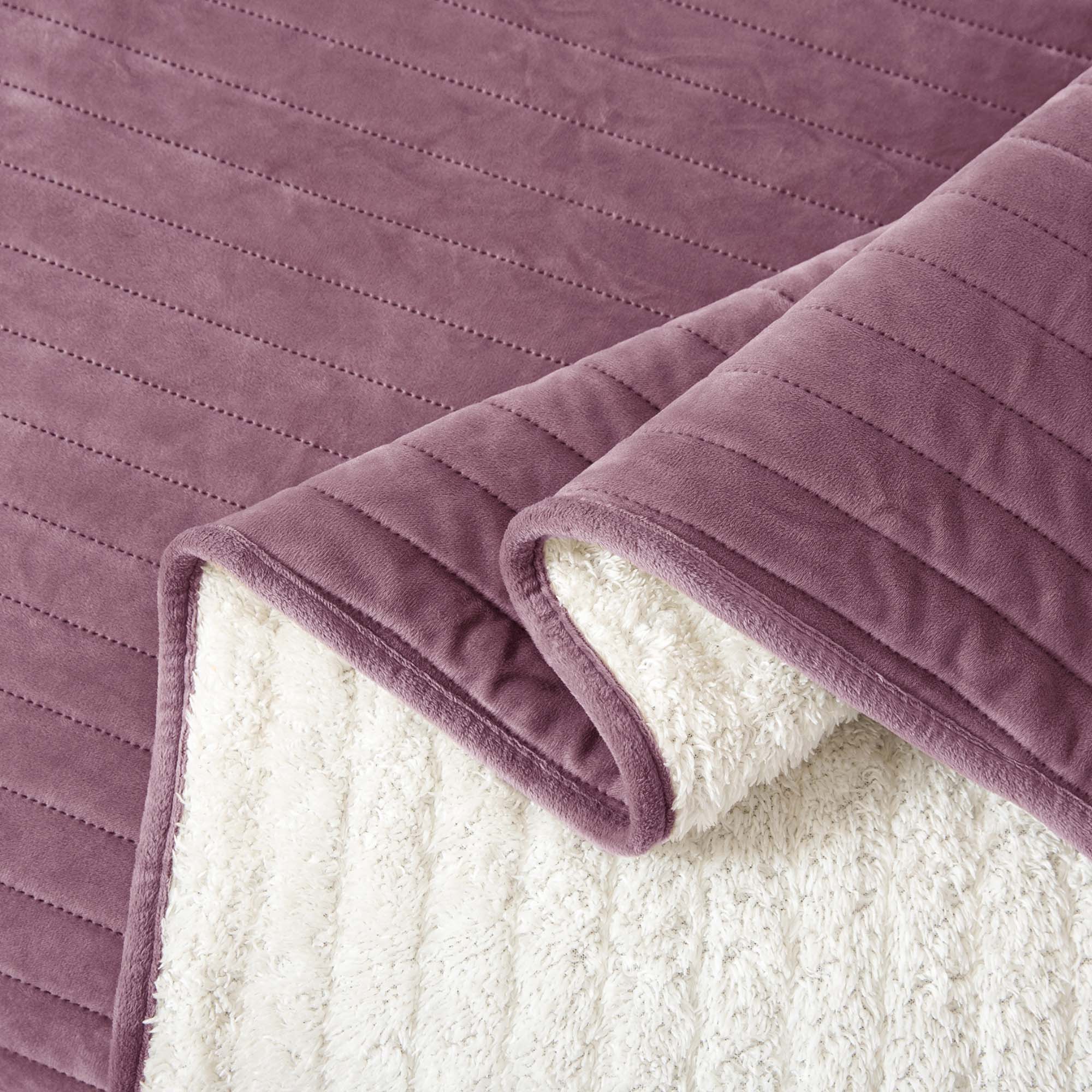 soft sherpa comforter warm Mintorai ugg fluffy plush best bedding purple