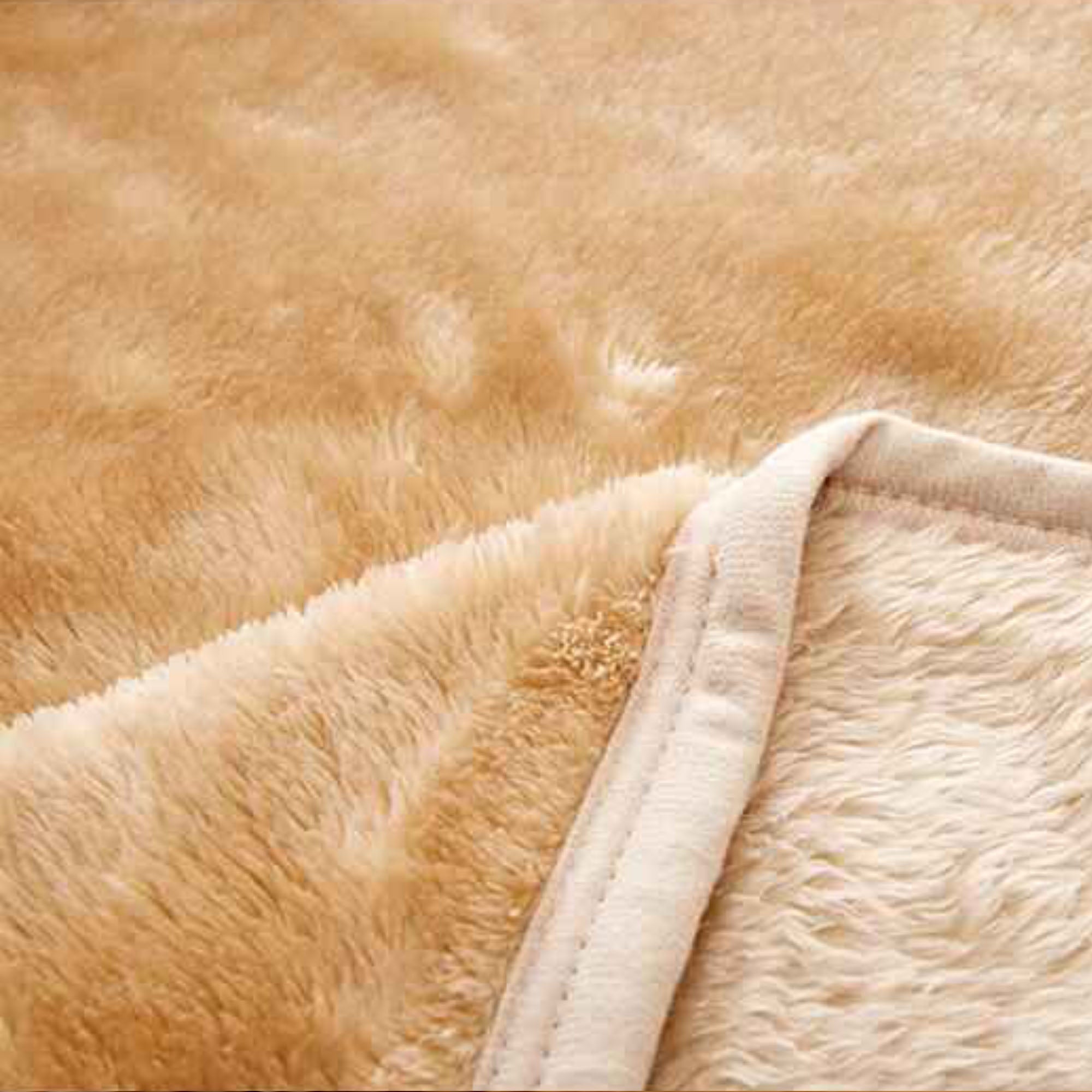 Mintorai Ultra Soft All Season Warm Fleece Throw Blanket, Beige or Brown