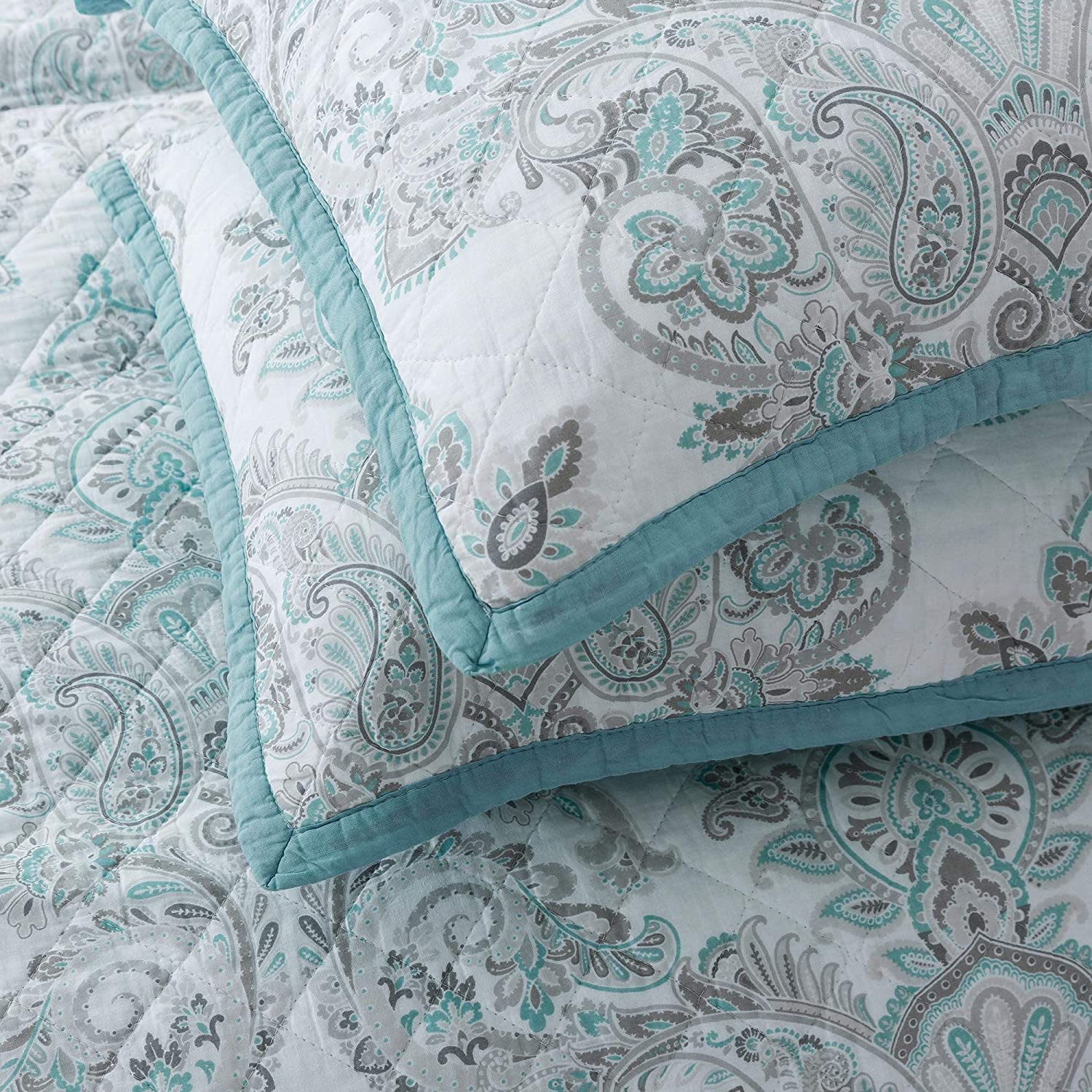 Mintorai 100% Cotton Summer Ultra Soft Floral Design 3 Piece Reversible Bedding Set, Room Decor, Graduation Gifts