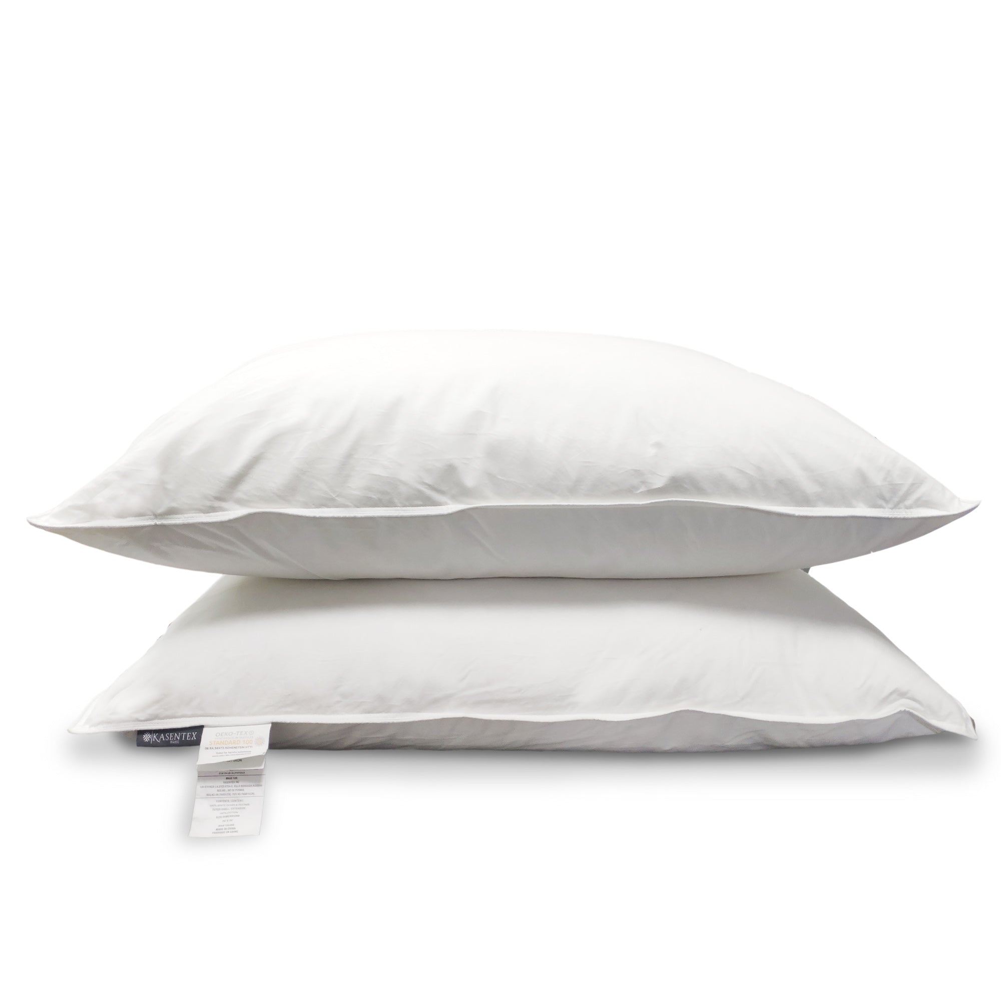 Mintorai White Down & Feather Fill Pillow Set (Pair) - 100% Egyptian Cotton and OEKO Certified - Mintorai