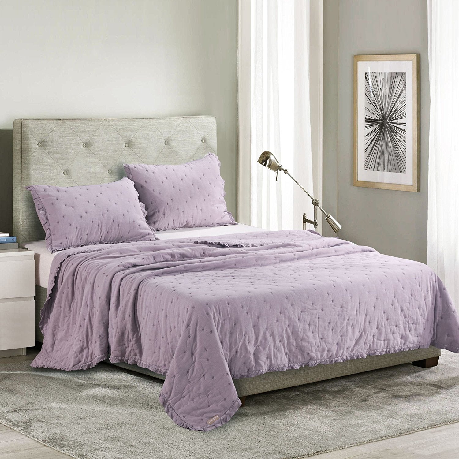 Mintorai Cotton Ultra Soft Dot Stitched Quilt Set