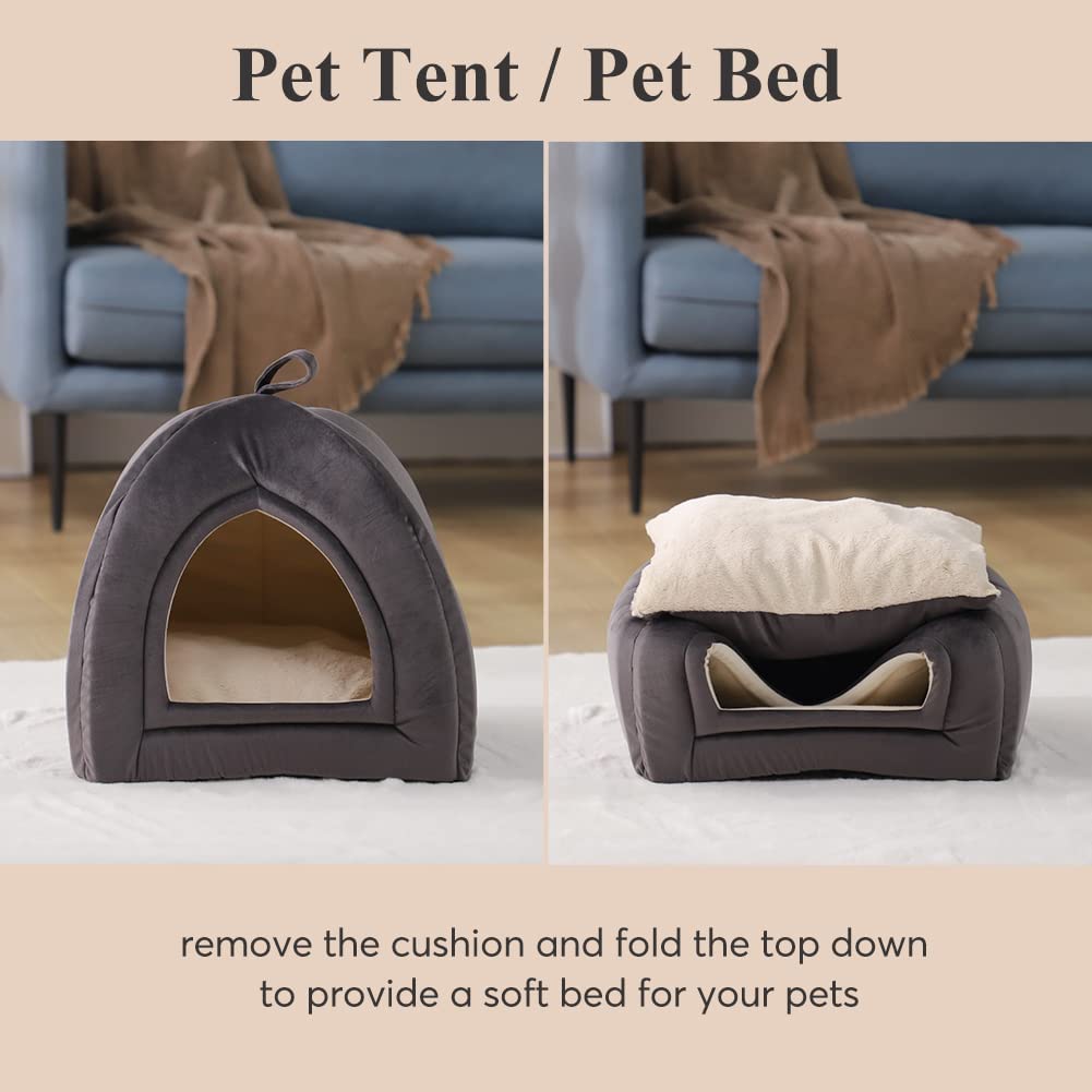 Mintorai Cat Bed, Lovely Tent with Removable Washable Pillow Cushion
