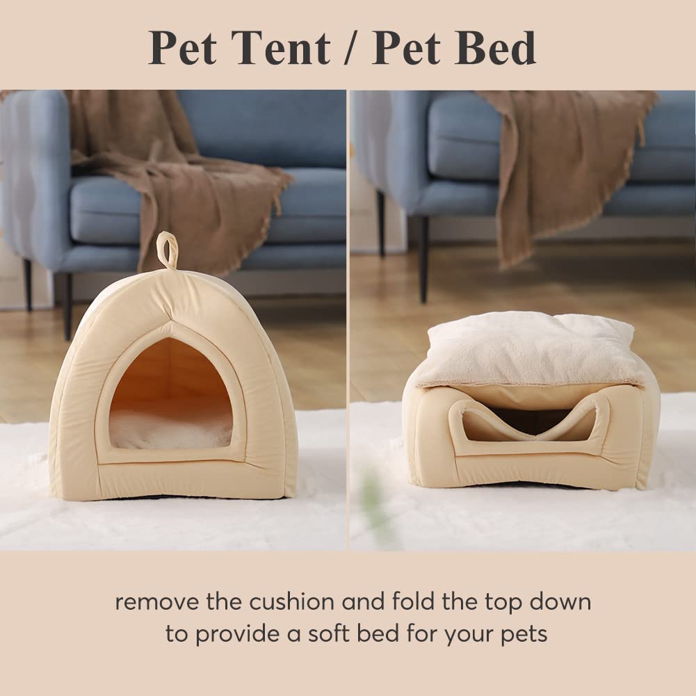 Mintorai Cat Bed, Lovely Tent with Removable Washable Pillow Cushion