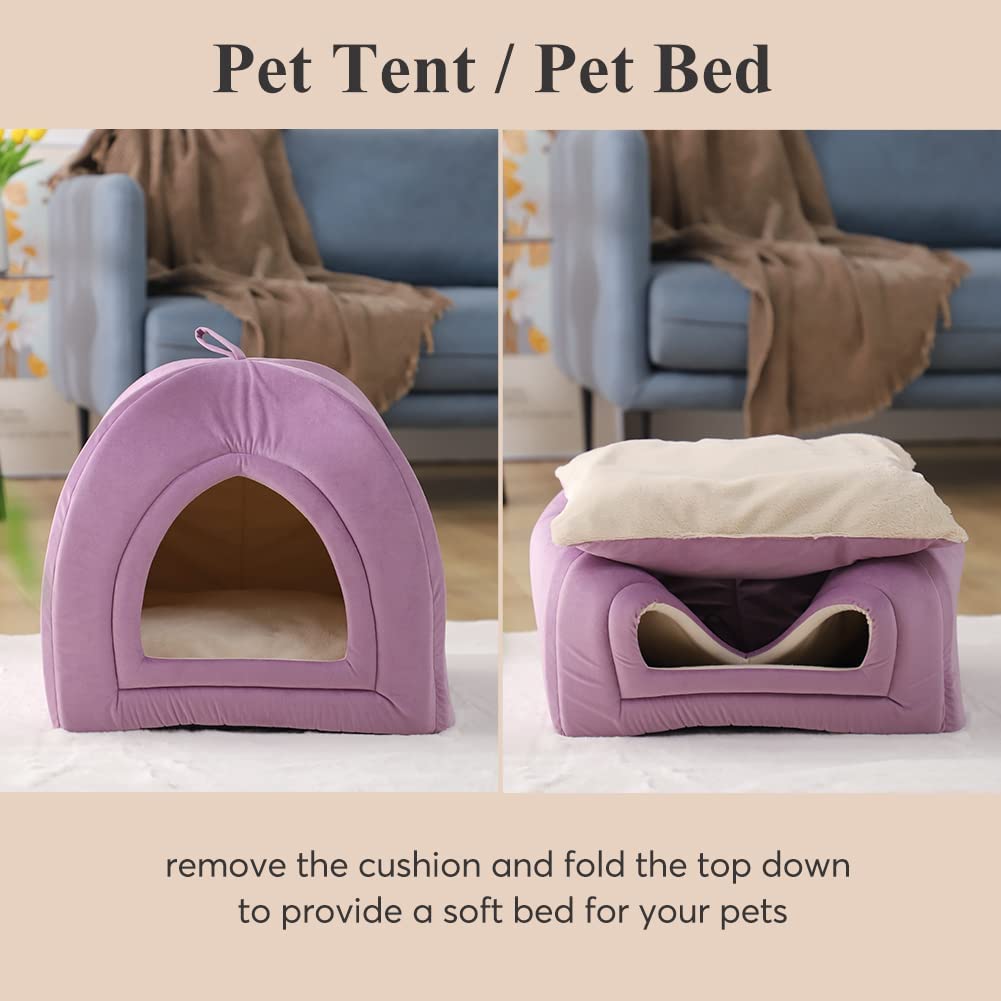 Mintorai Cat Bed, Lovely Tent with Removable Washable Pillow Cushion