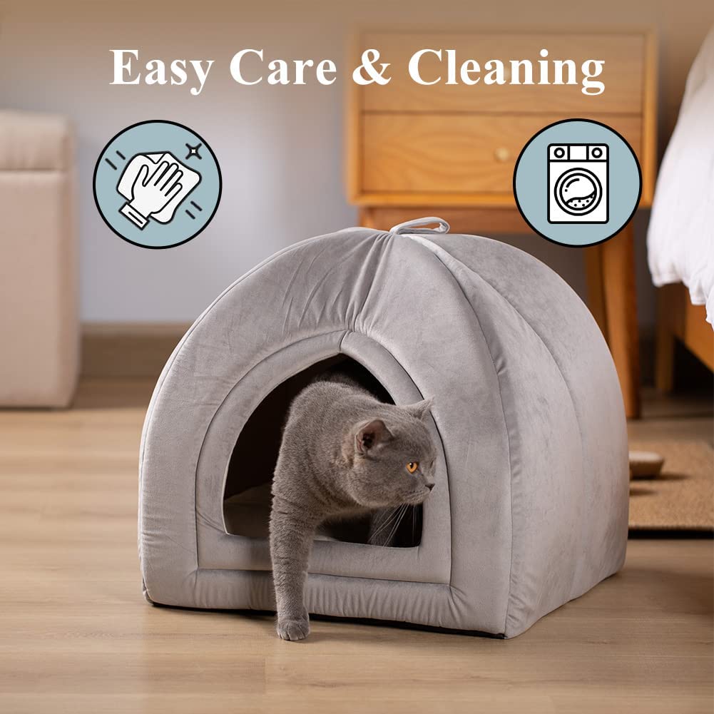 Mintorai Cat Bed, Lovely Tent with Removable Washable Pillow Cushion