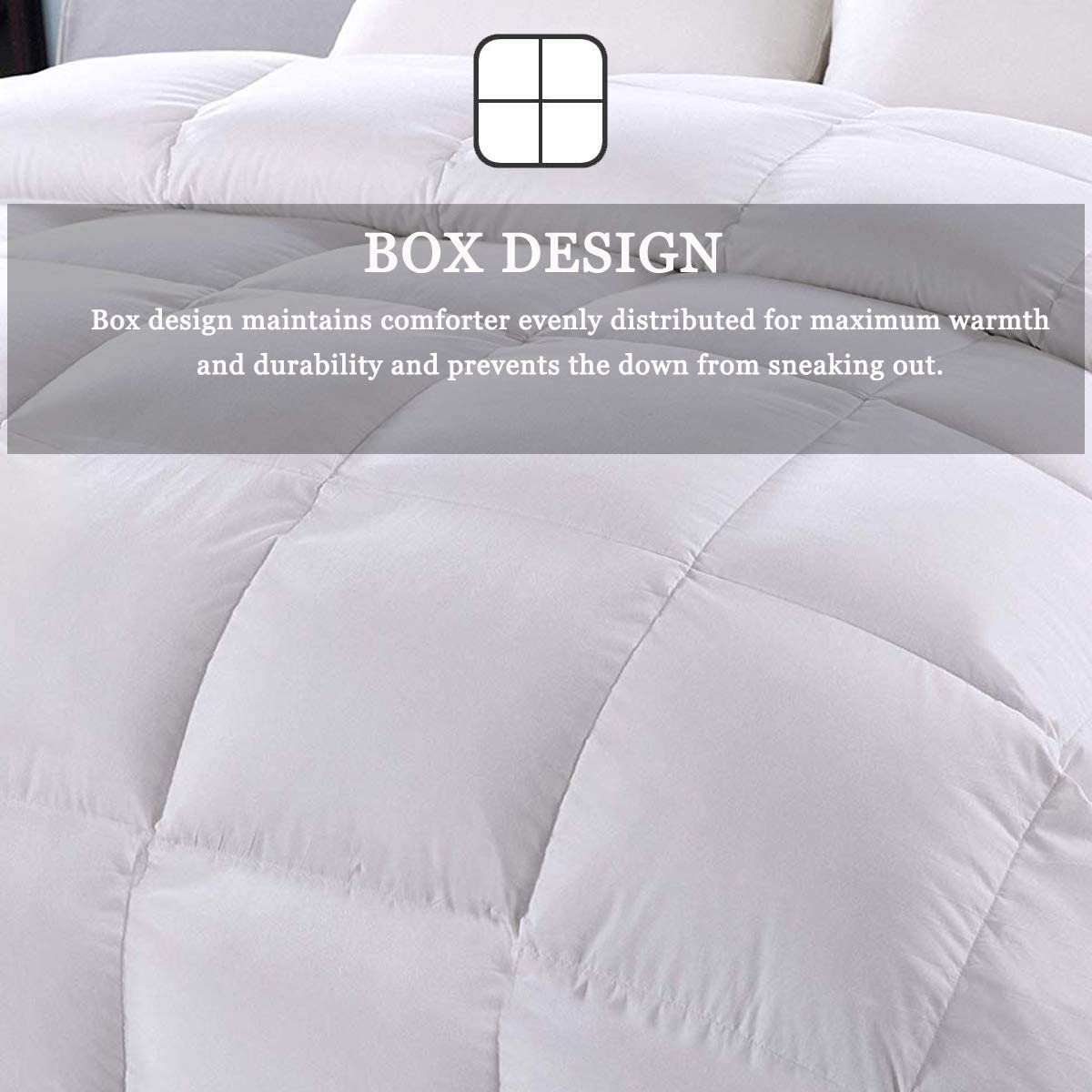 Mintorai Ultra Soft All Season Warm Winter Heavy Weights Down Comforter Duvet Insert, White