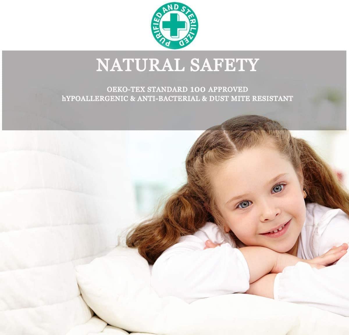 Mintorai Ultra Soft All Season Warm Winter Heavy Weights Down Comforter Duvet Insert, White