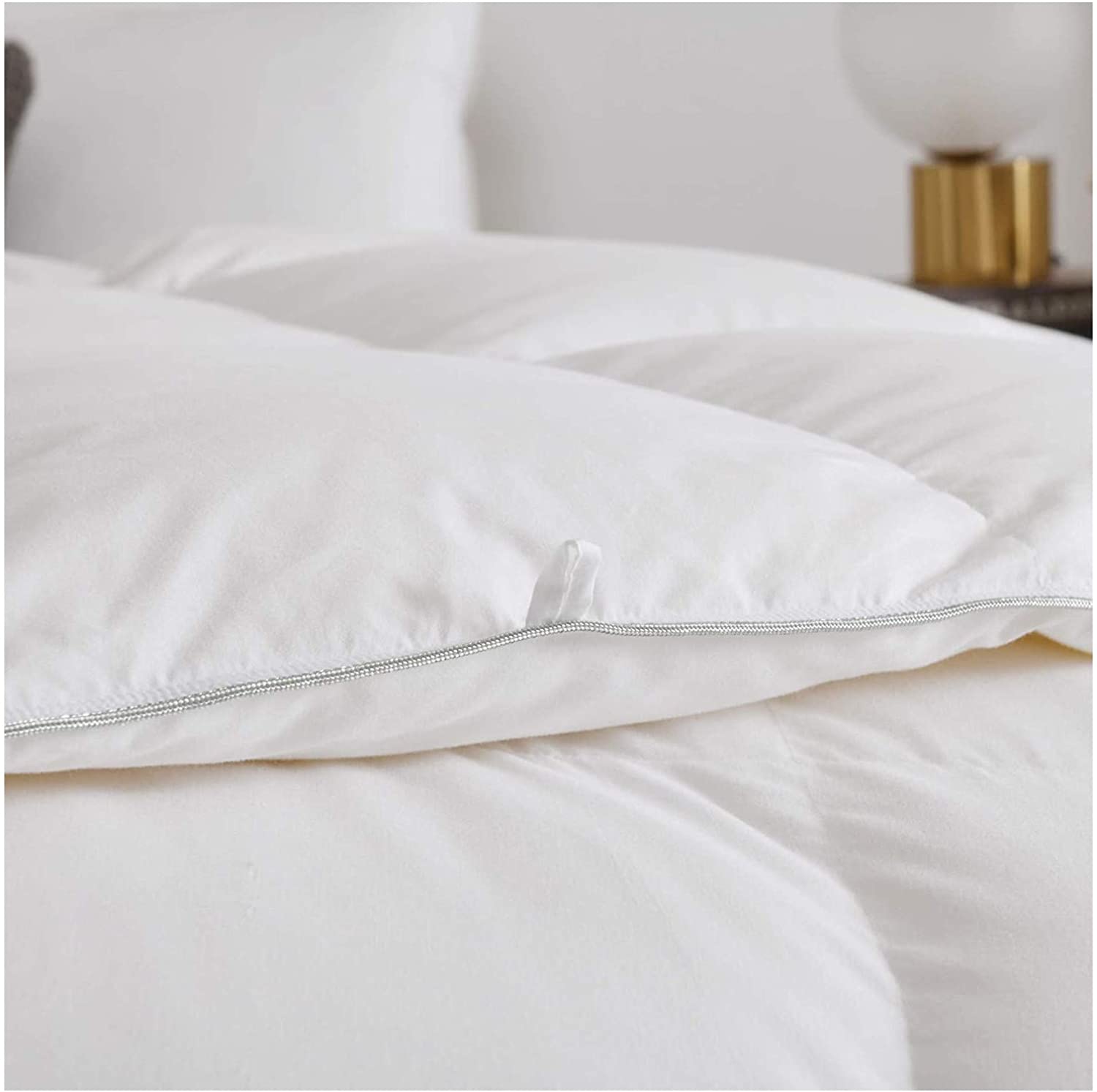 Mintorai All Season Ultra Soft Warm Winter Heavy Weights Down Comforter with Tabs, White, Twin, Queen, King